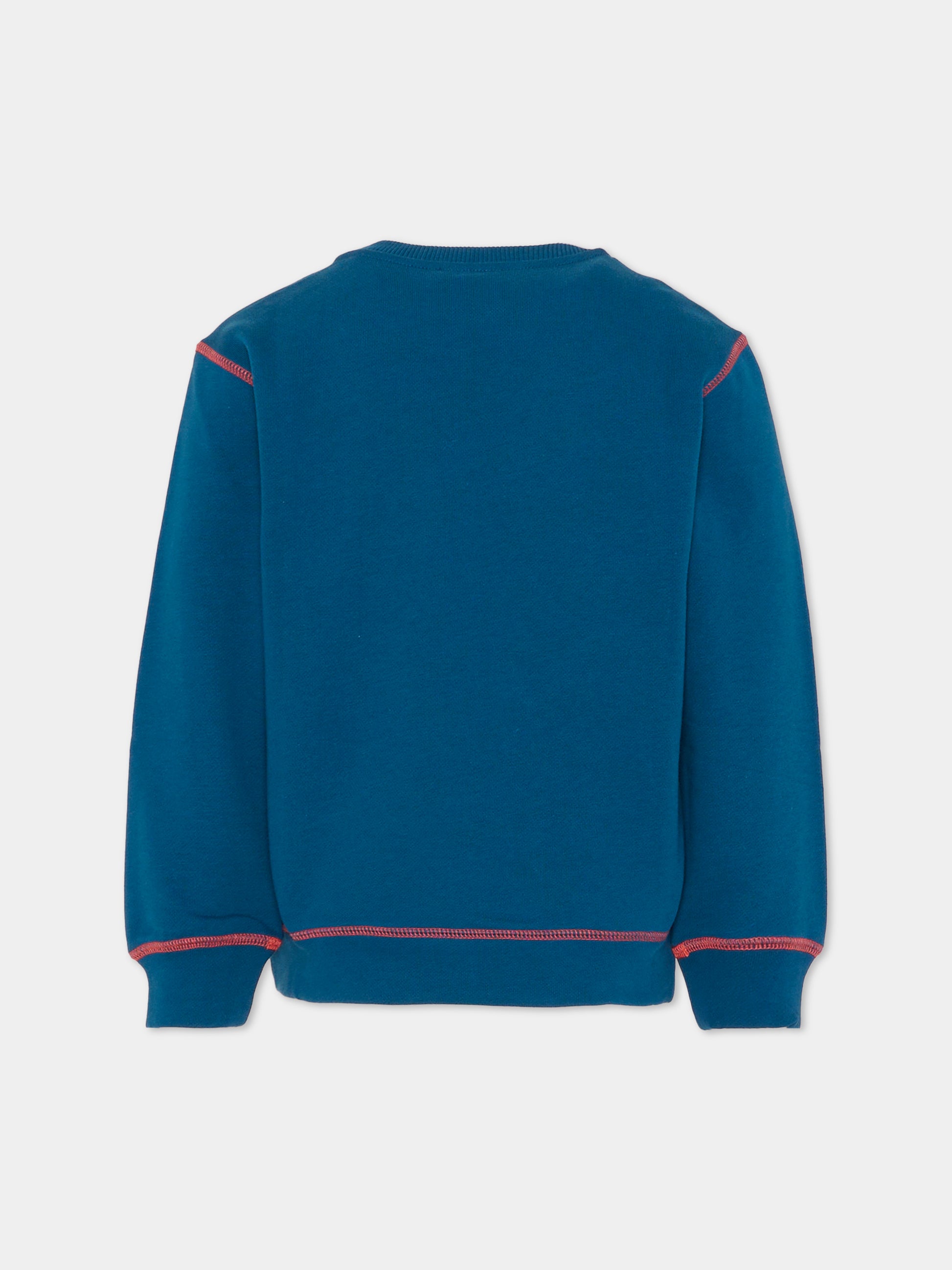 Felpa blu per bambini con logo,Missoni,MU4P60 Z0081 689