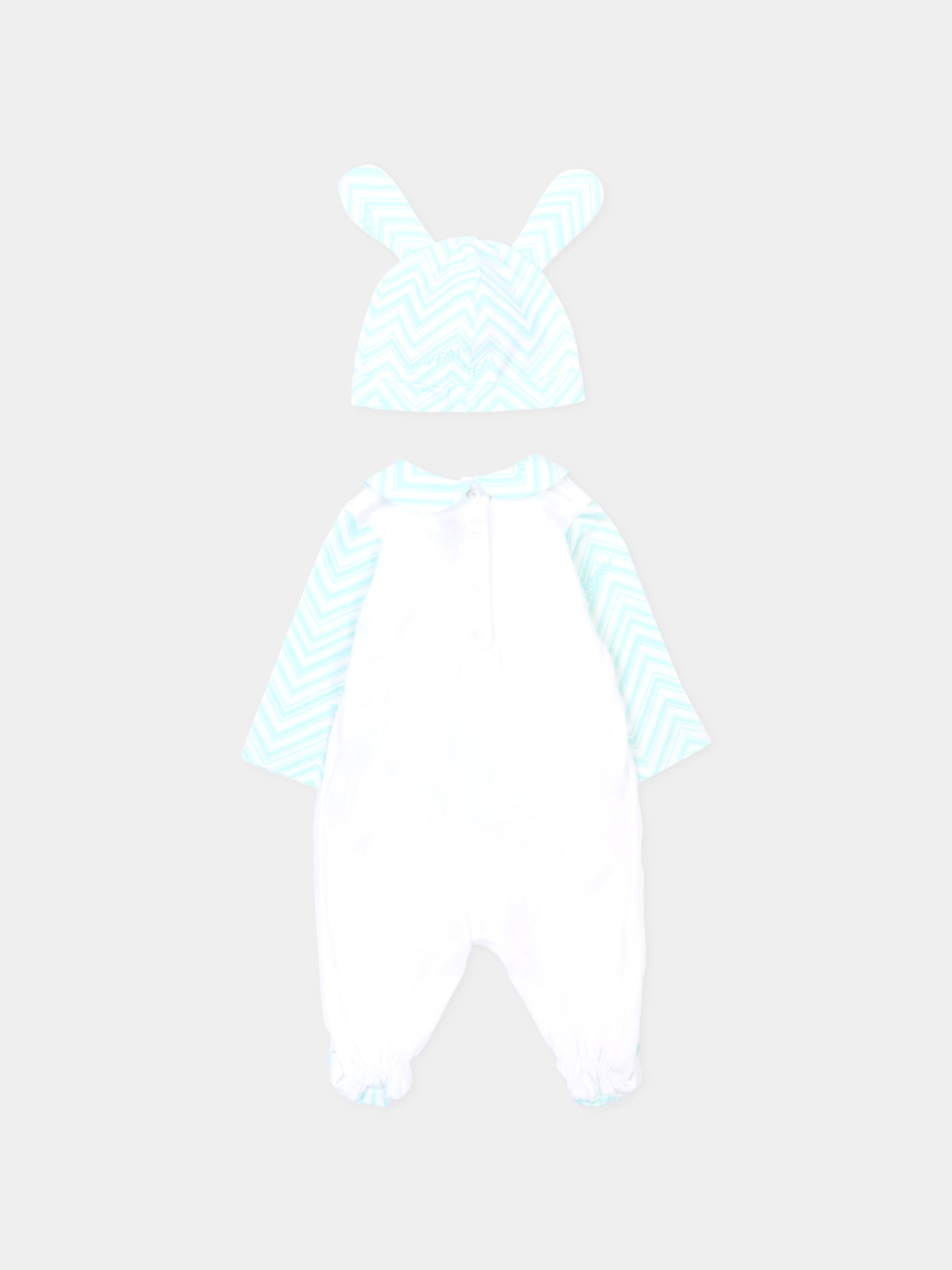 Set bianco per neonati con logo,Missoni,MUB530 J0177 100RS