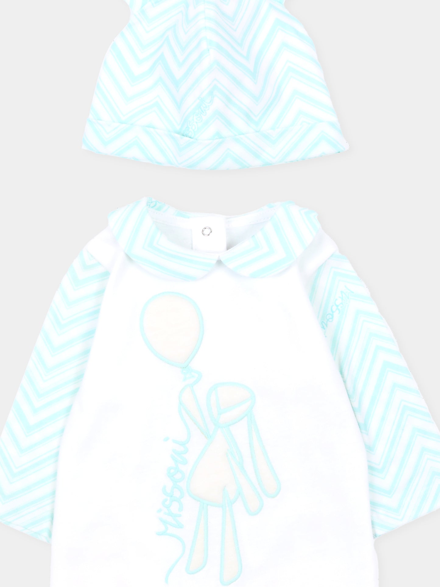 Set bianco per neonati con logo,Missoni,MUB530 J0177 100RS