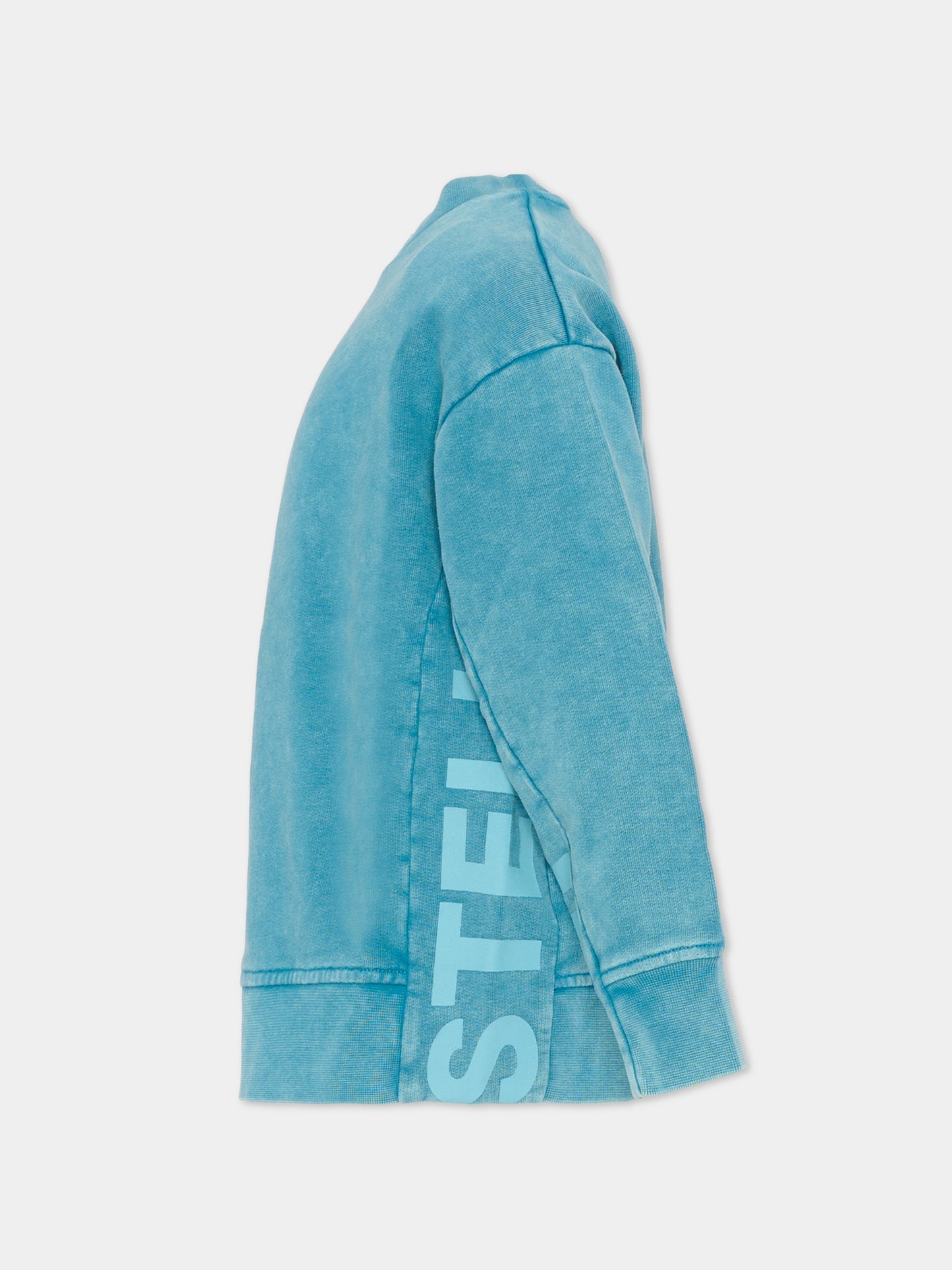 Felpa azzurra per bambino con logo,Stella Mccartney Kids,TU4R00 Z0499 614