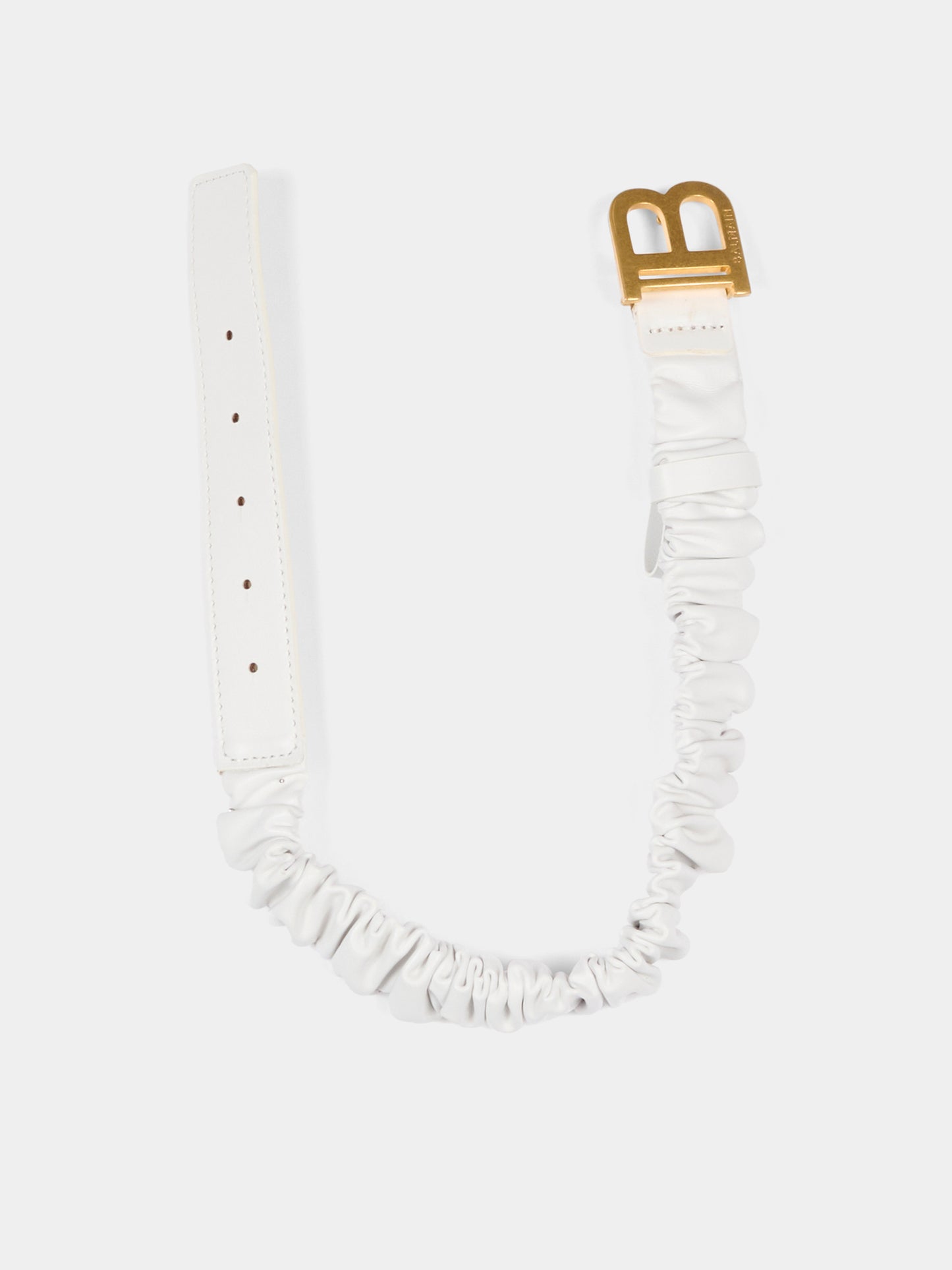 Cintura bianca per bambina con logo,Balmain Kids,BS0B11 Z1371 100OR