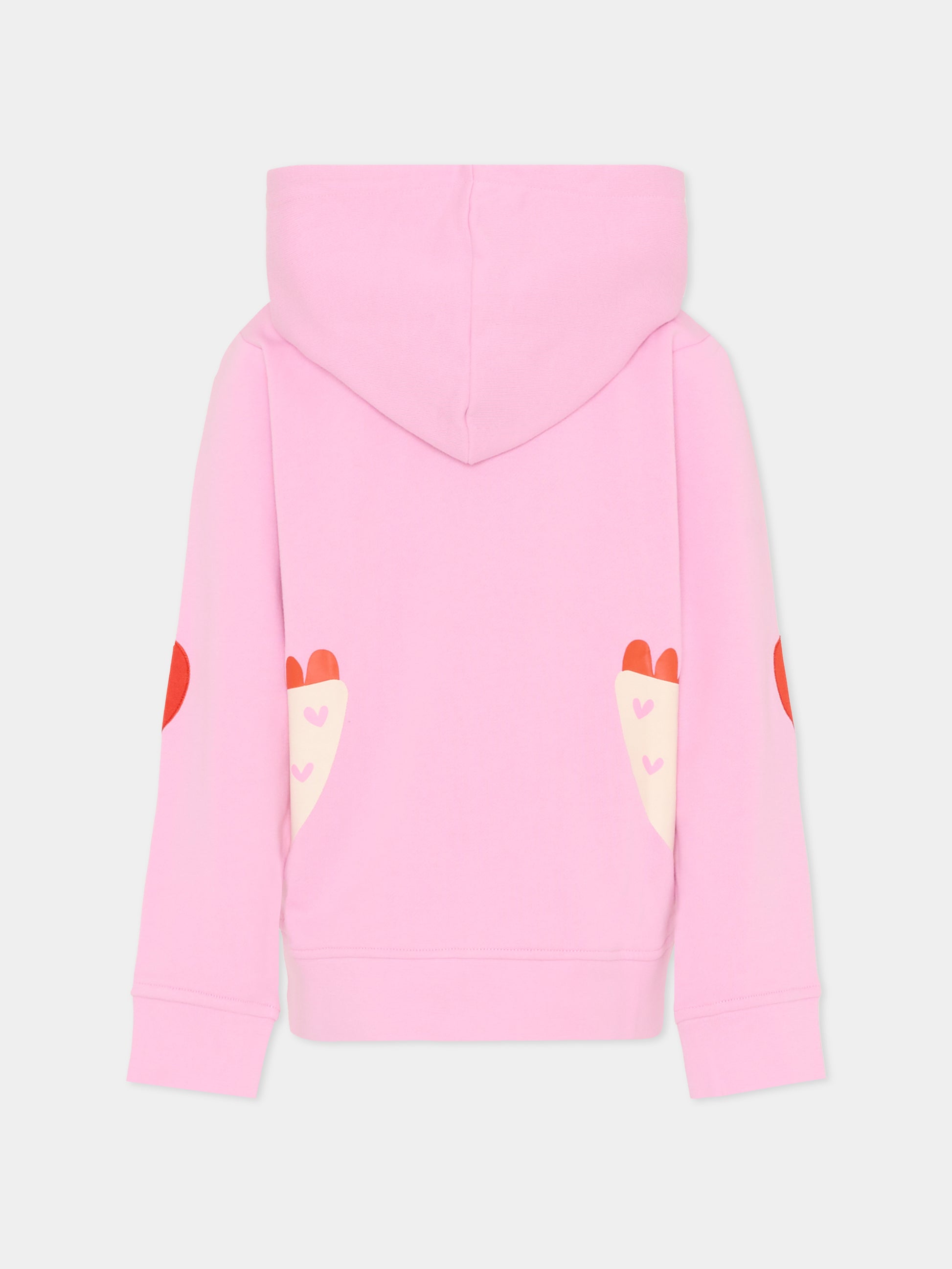 Felpa rosa per bambina con galline,Stella Mccartney Kids,TV4A30 Z0453 50G