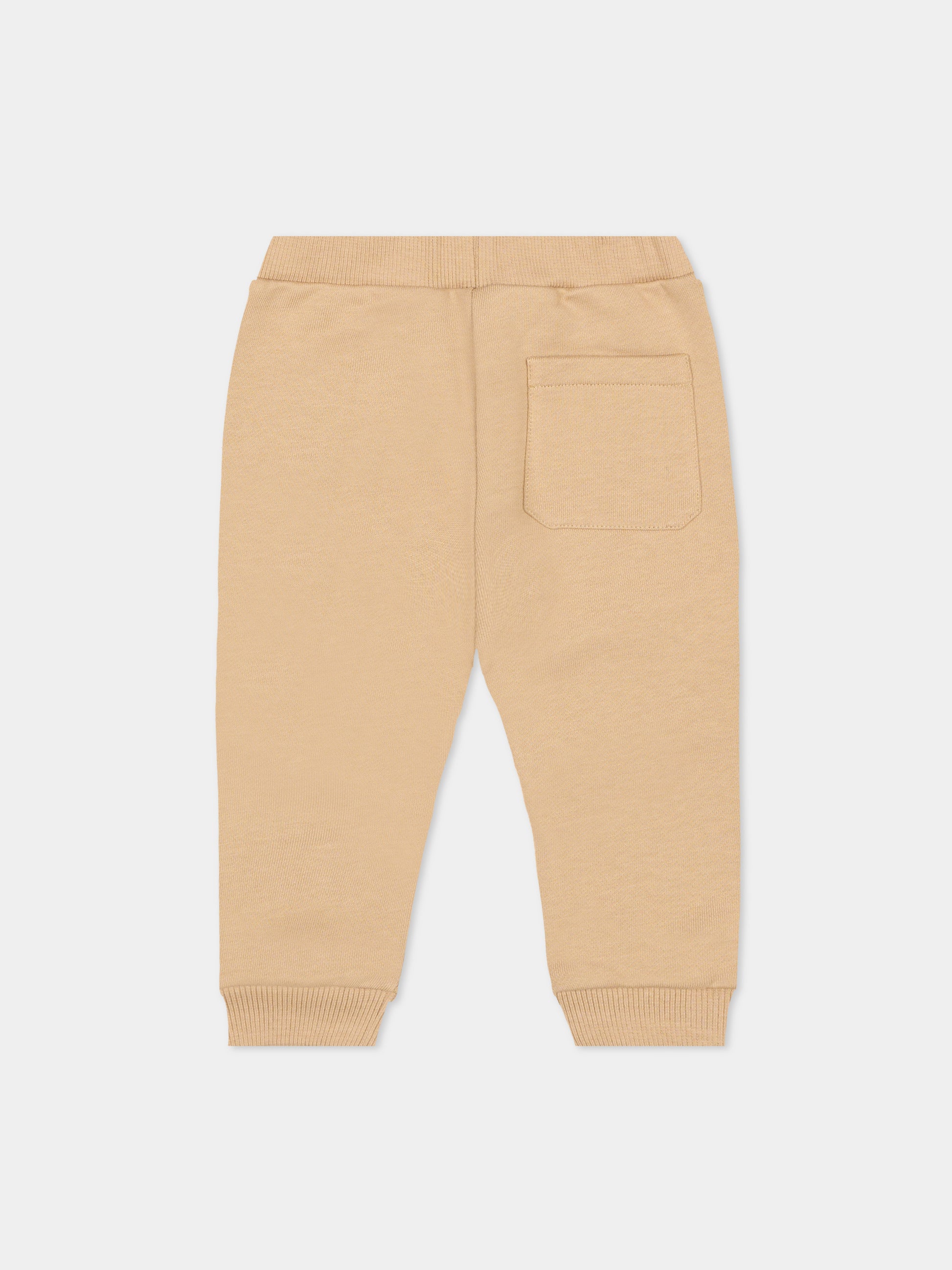 Pantaloni beige per neonati con logo,Balmain Kids,BT6570 Z0081 119