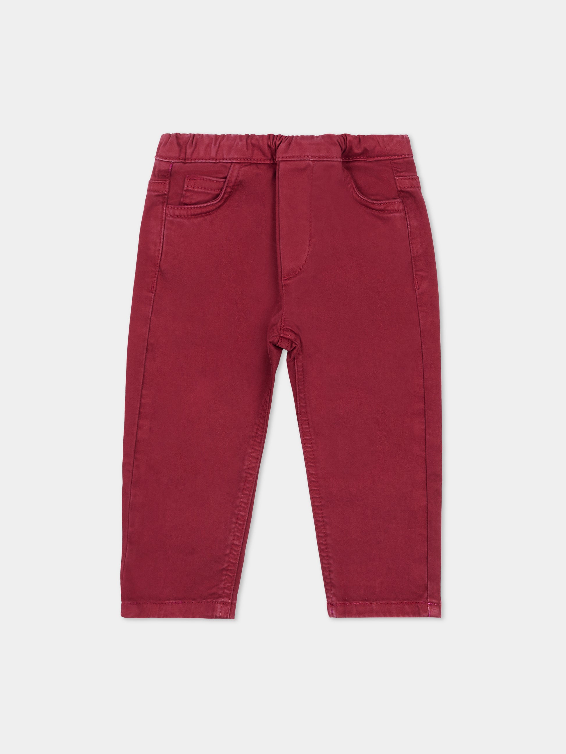 Pantaloni bordeaux per neonato,Fay Kids,FT6530 Z0078 416