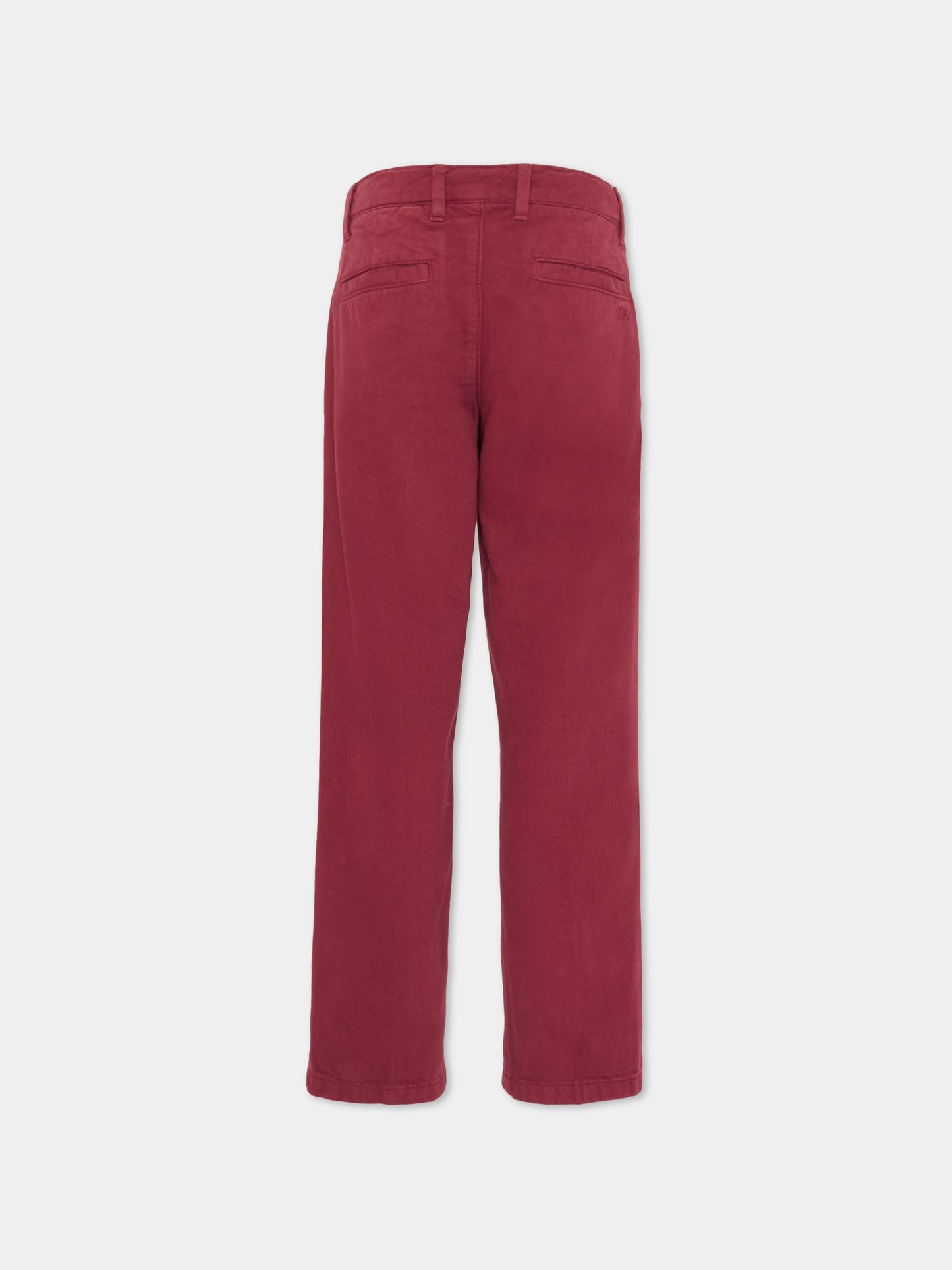 Pantaloni bordeaux per bambino con logo,Fay Kids,FT6P10 Z1772 416