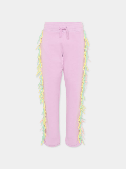 Pantaloni lilla con frange per bambina,Stella Mccartney Kids,TT6A90 Z0447 516