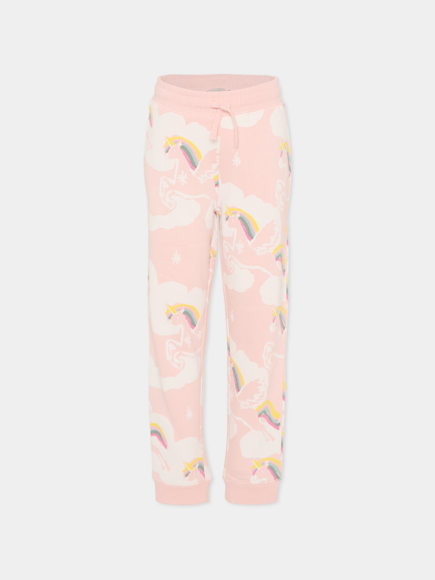 Pantaloni rosa per bambina con unicorni,Stella Mccartney Kids,TT6D80 Z1347 505MC