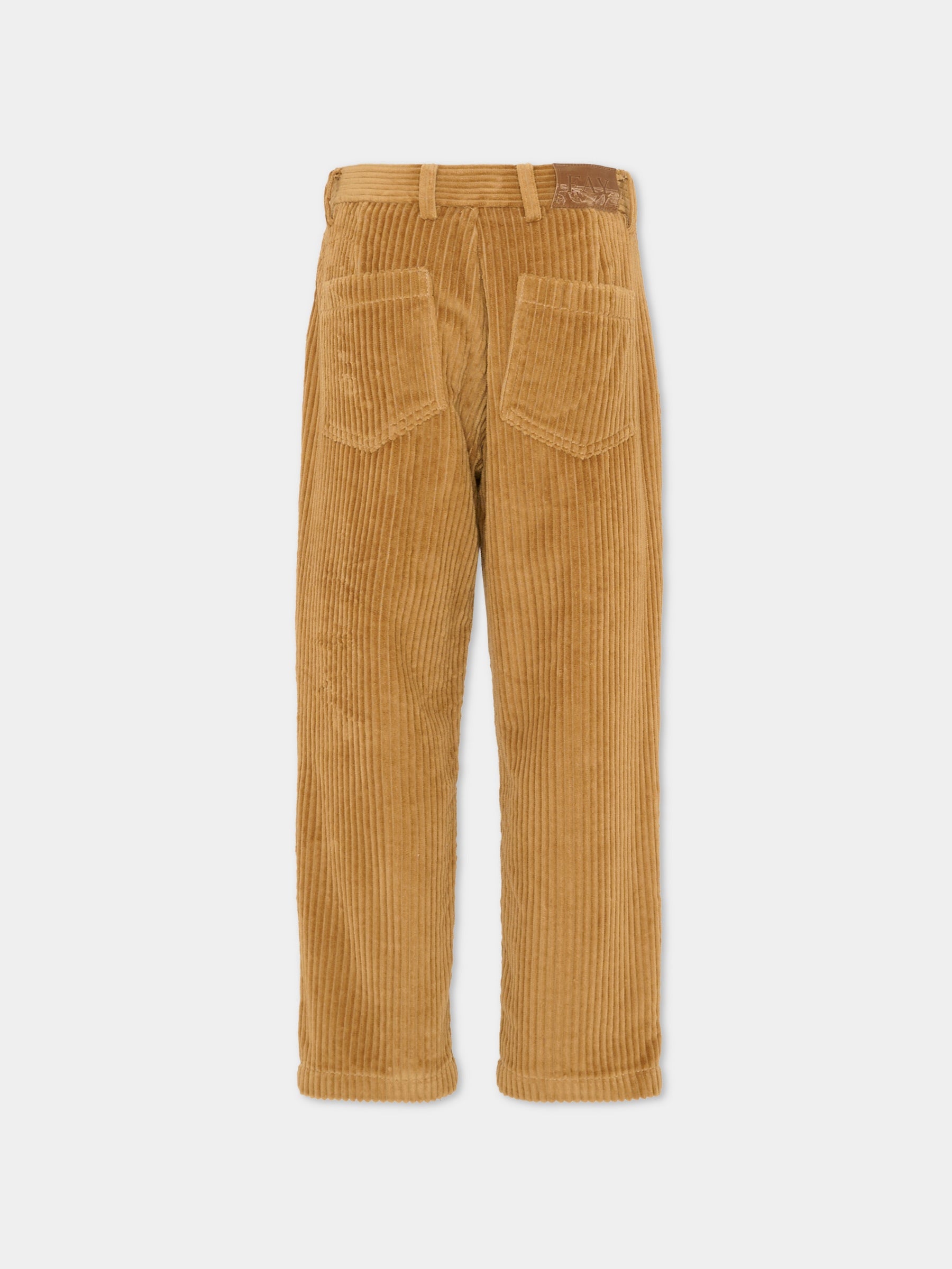 Pantaloni beige per bambino con logo,Fay Kids,5R6O40 V0069 121