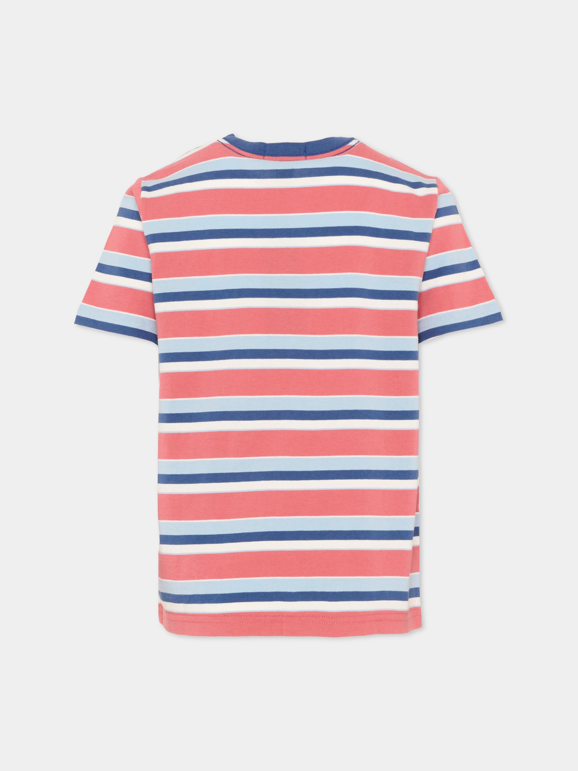 T-shirt multicolor per bambino a righe,Ralph Lauren Kids,B18469001