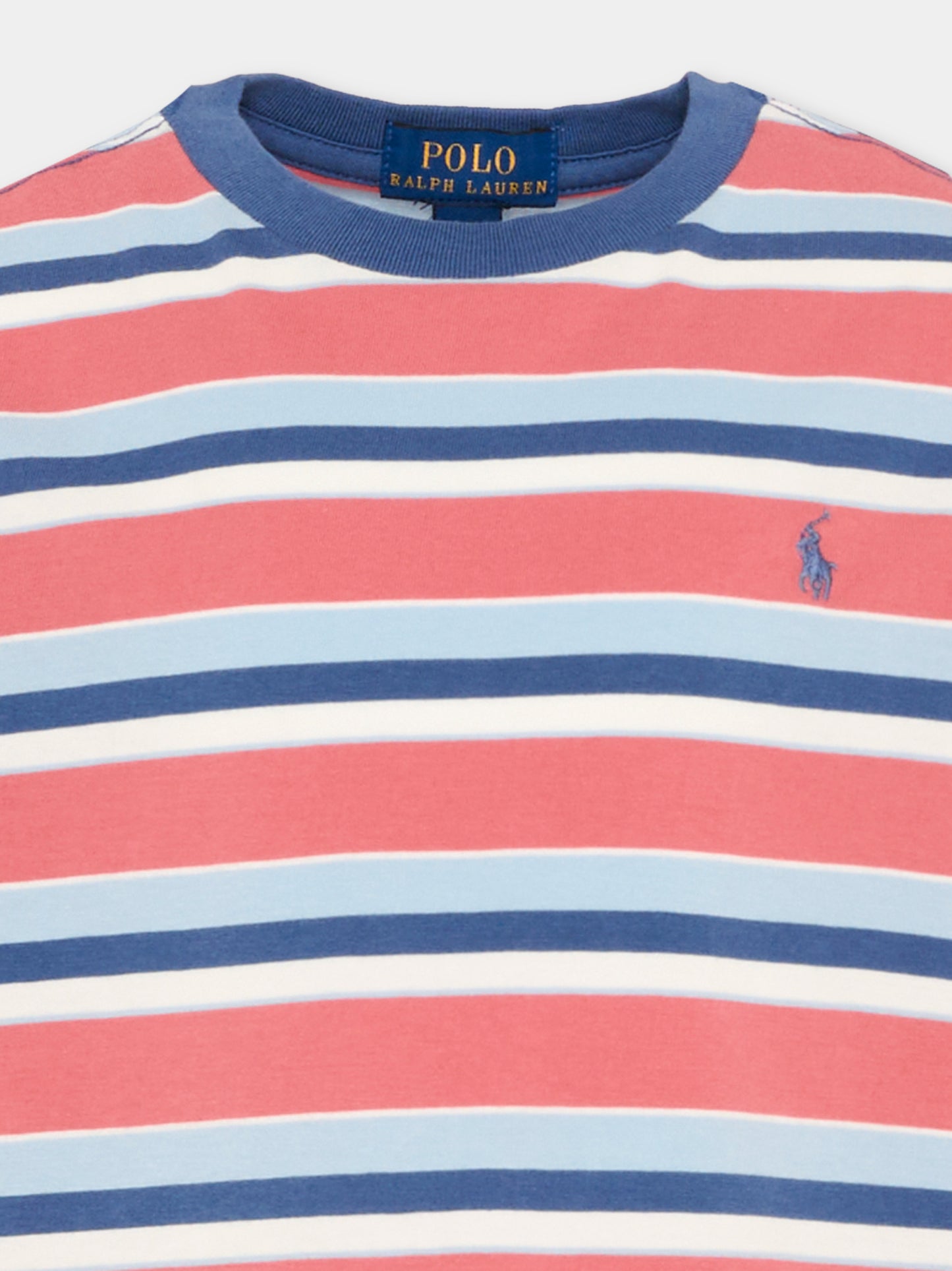 T-shirt multicolor per bambino a righe,Ralph Lauren Kids,B18469001