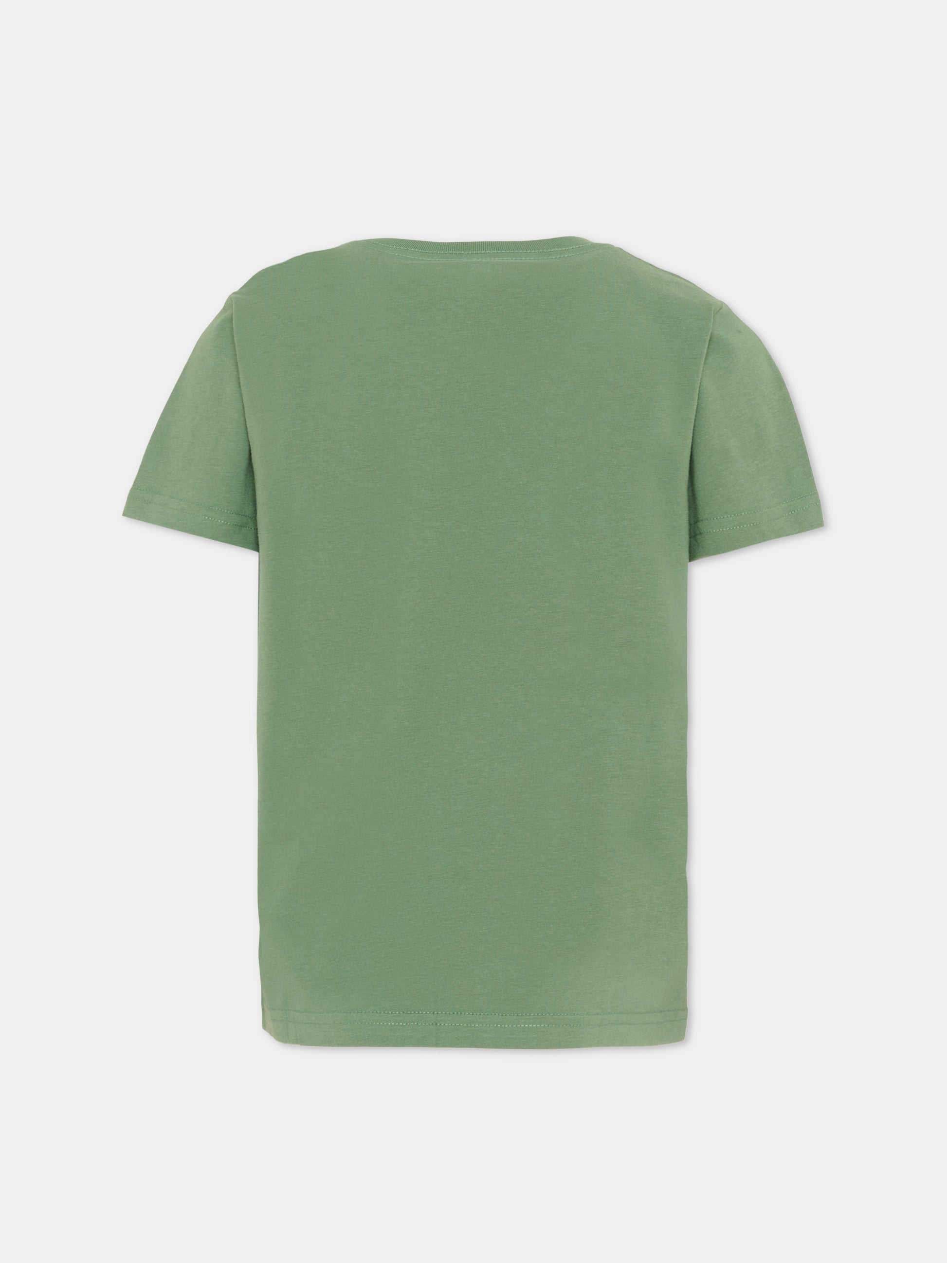 T-shirt verde per bambino con Pony,Ralph Lauren Kids,970333503