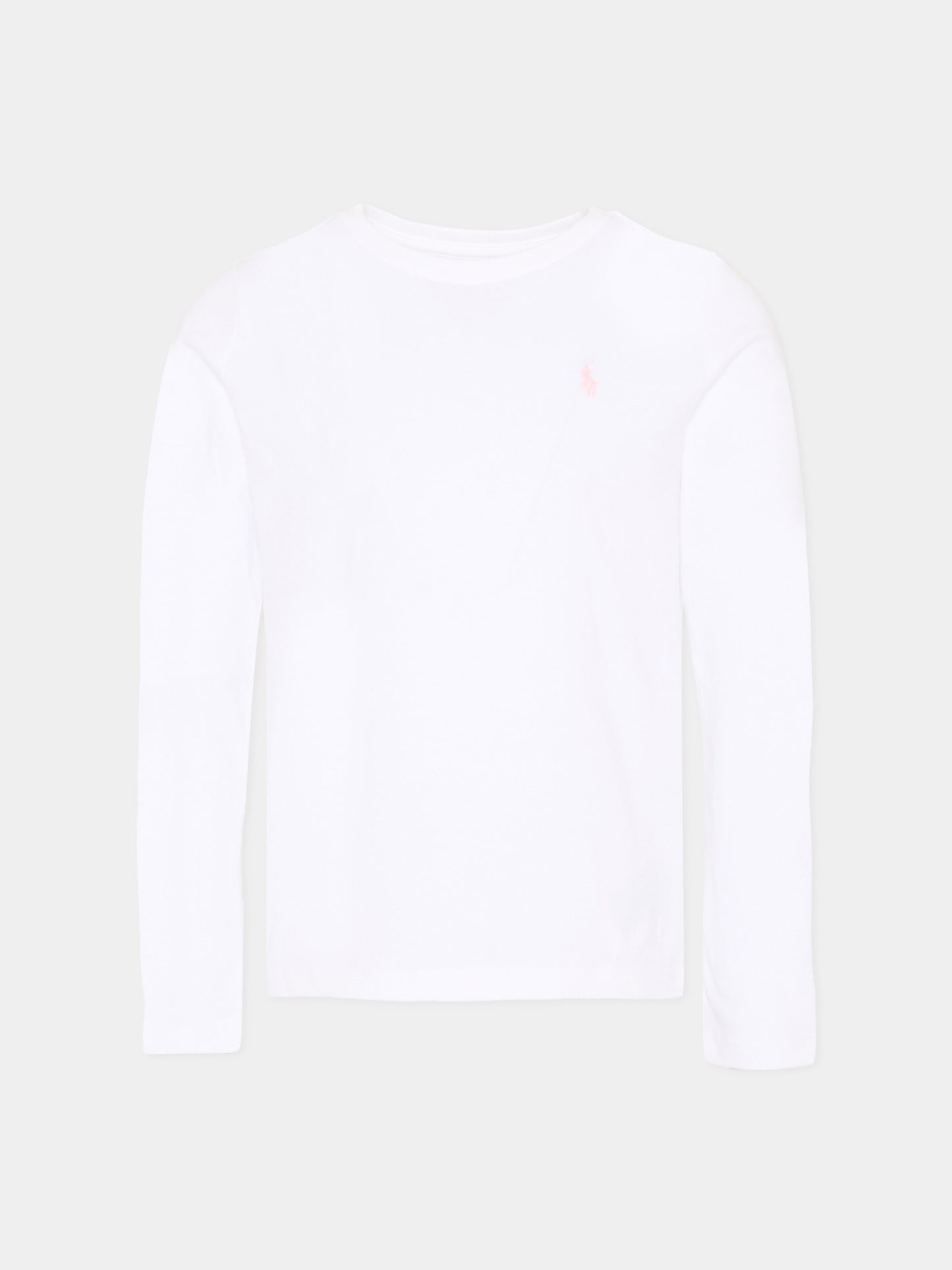 T-Shirt a manica lunga bianca per bambini,Ralph Lauren Kids,841122030