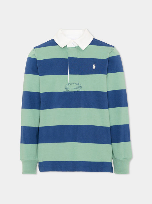 Polo multicolor per bambino a righe,Ralph Lauren Kids,932280500