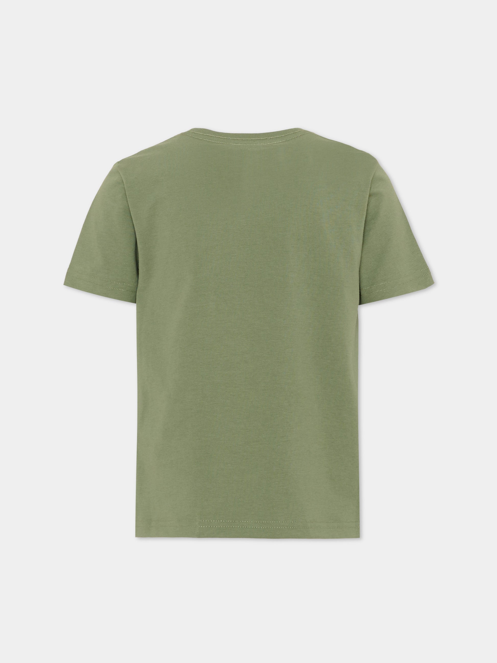 T-Shirt verde per bambina con logo,Ralph Lauren Kids,B18474001