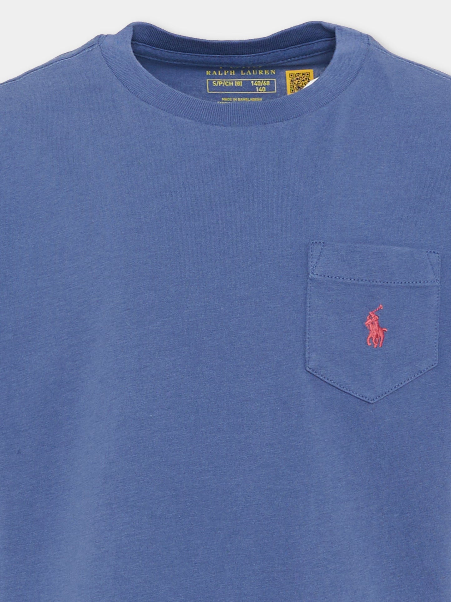 T-Shirt blu per bambino con Pony,Ralph Lauren Kids,970333504