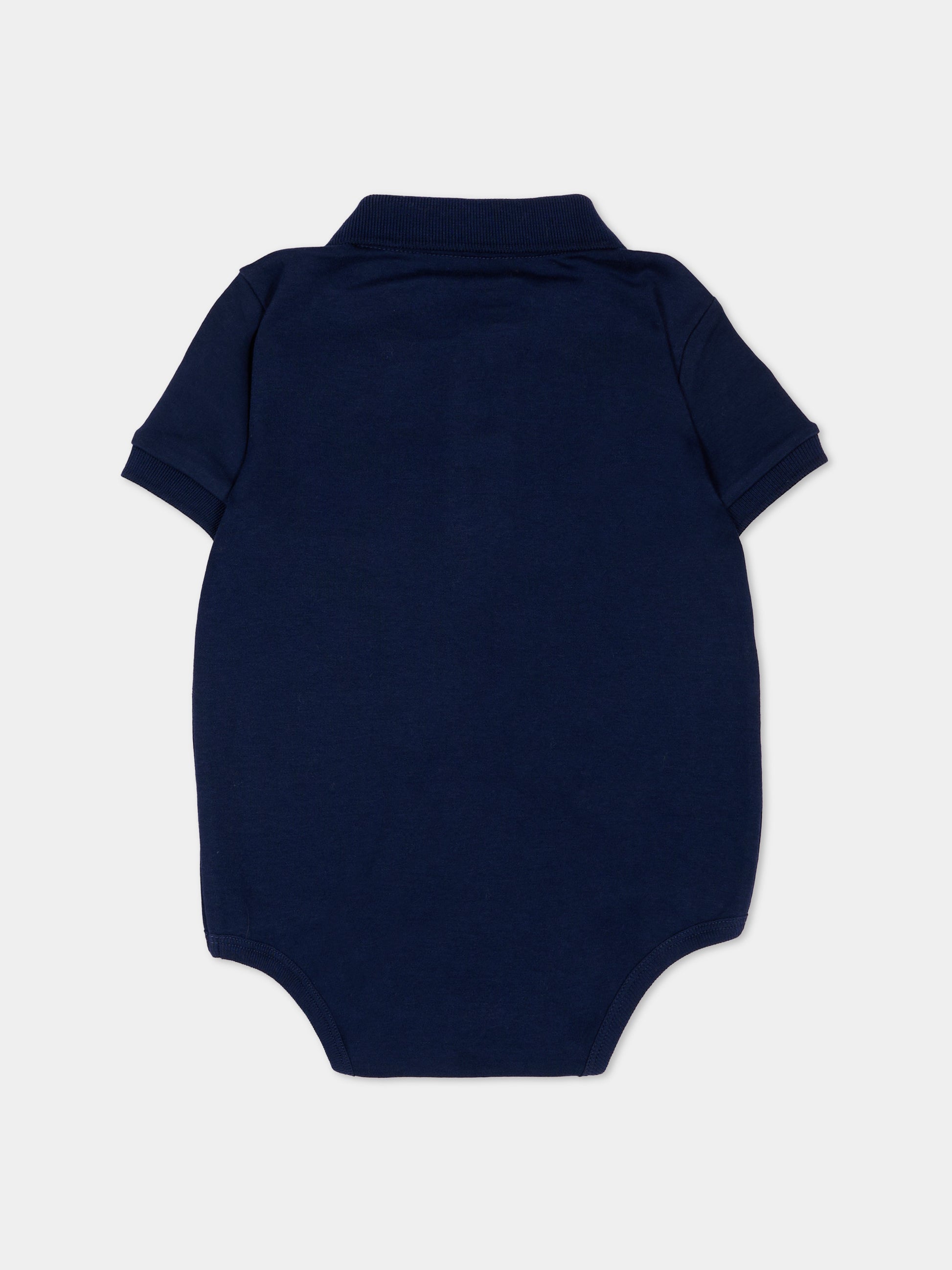 Body blu polo per neonato con Pony,Ralph Lauren Kids,735043003