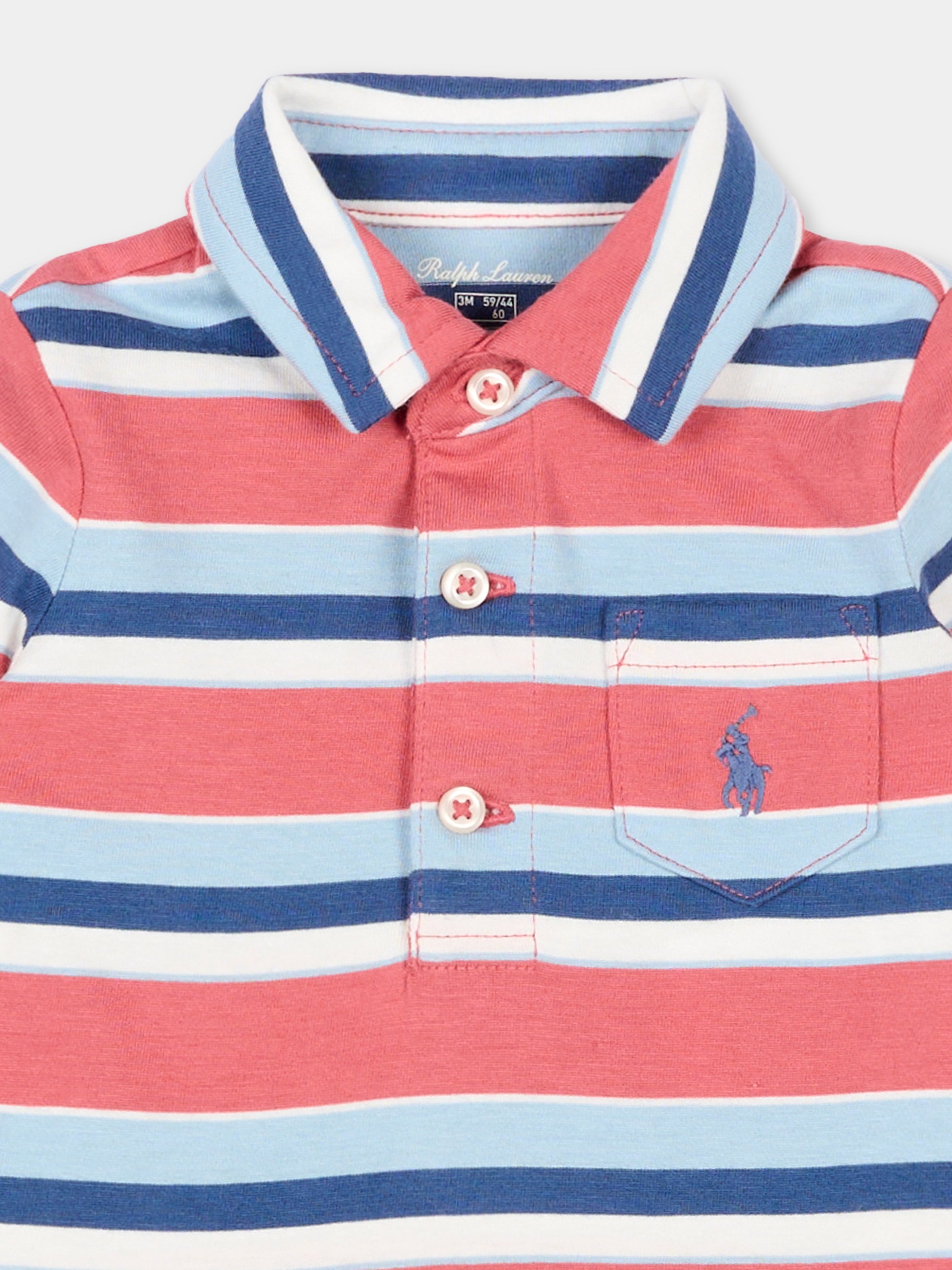 Body multicolor a righe per neonato,Ralph Lauren Kids,B18450001