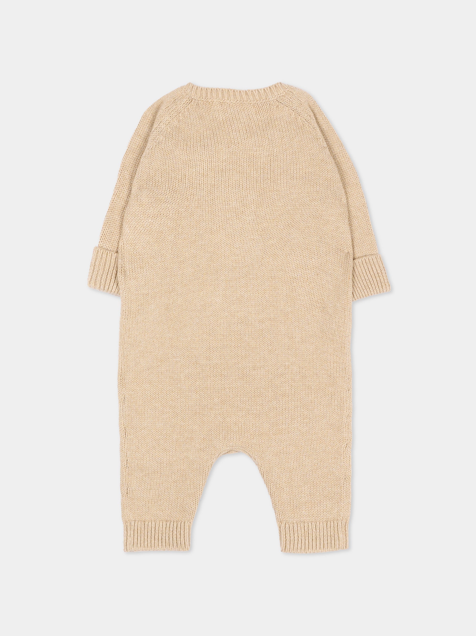 Tutina beige per neonati con logo,Ralph Lauren Kids,B29165001