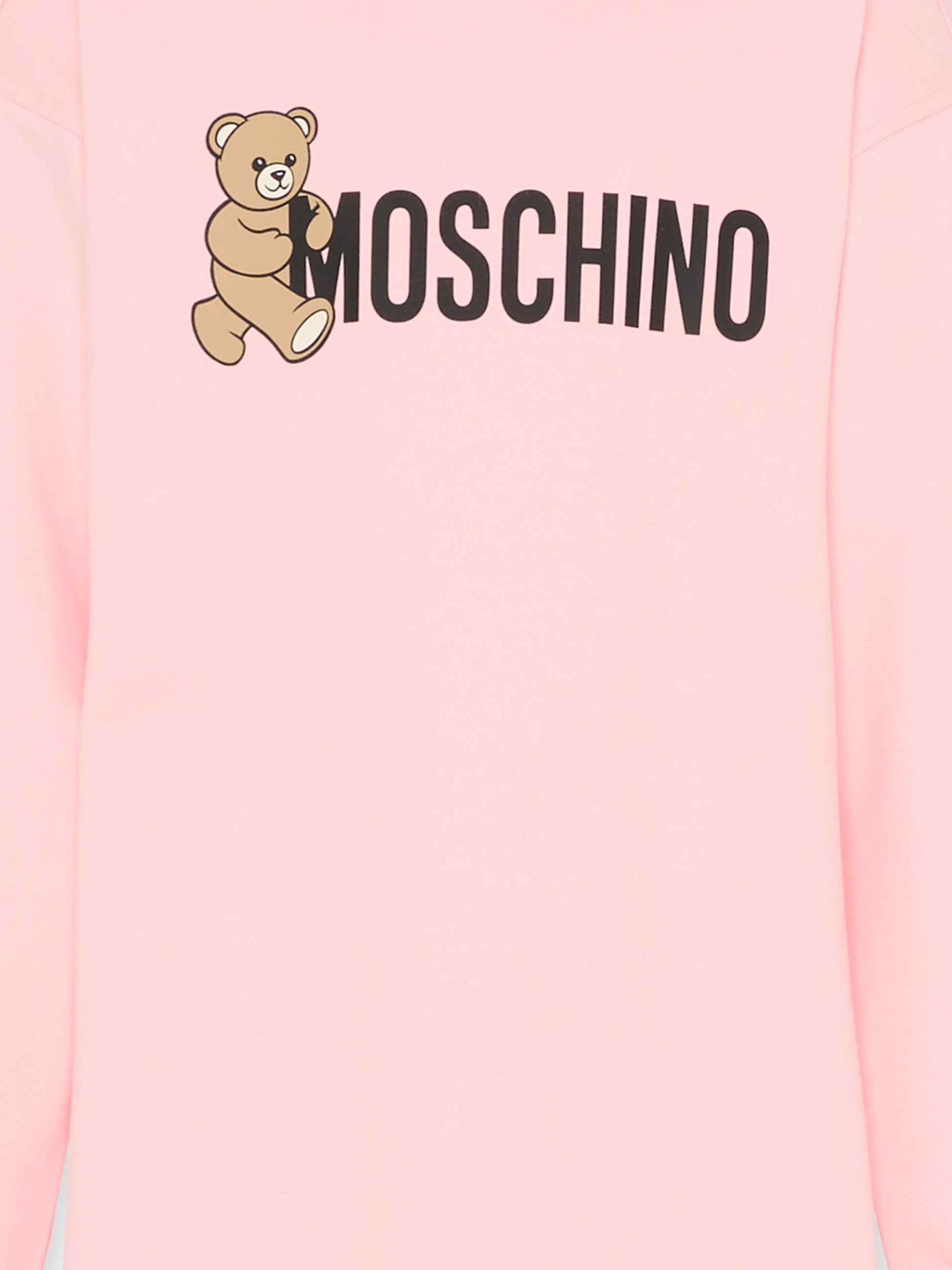 Vestito rosa per bambina con Teddy Bear,Moschino Kids,HDV0GY LCA83 50209