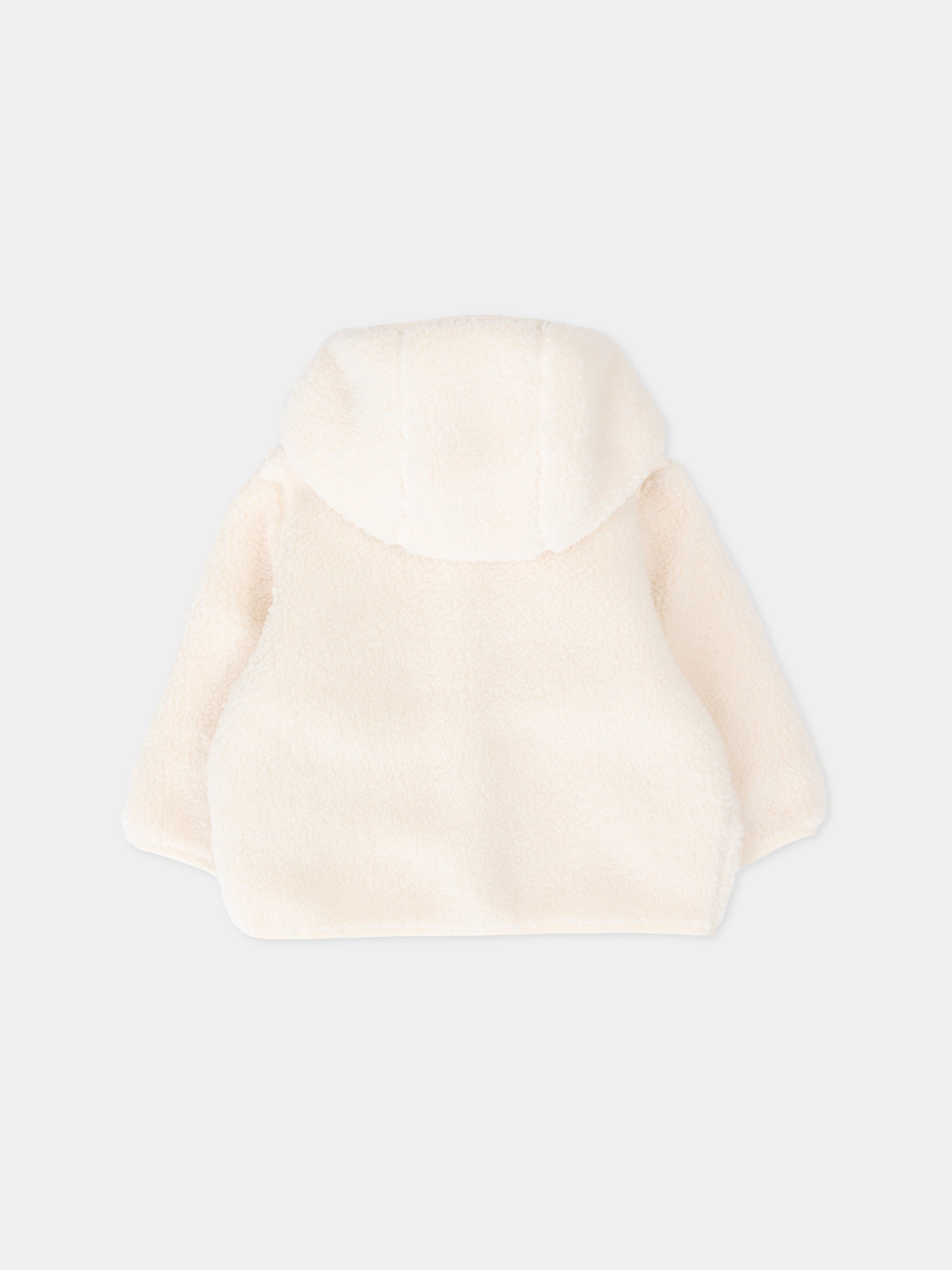 Ecopelliccia Janne avorio per neonati con logo,K-way,K41478W BB1