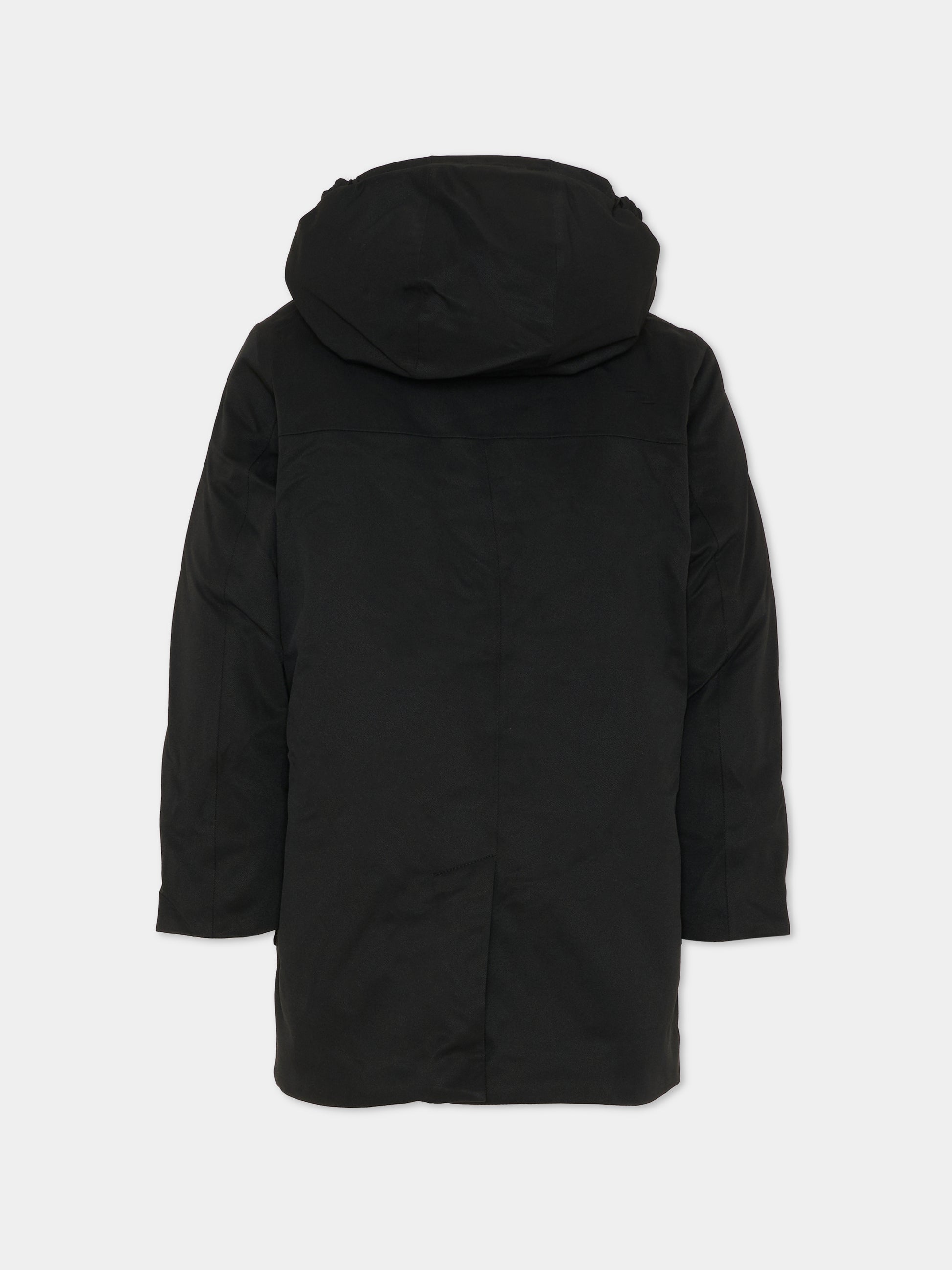 Parka Jarko Twill Marmotta nero per bambino con logo,K-way,K1128HW AL8