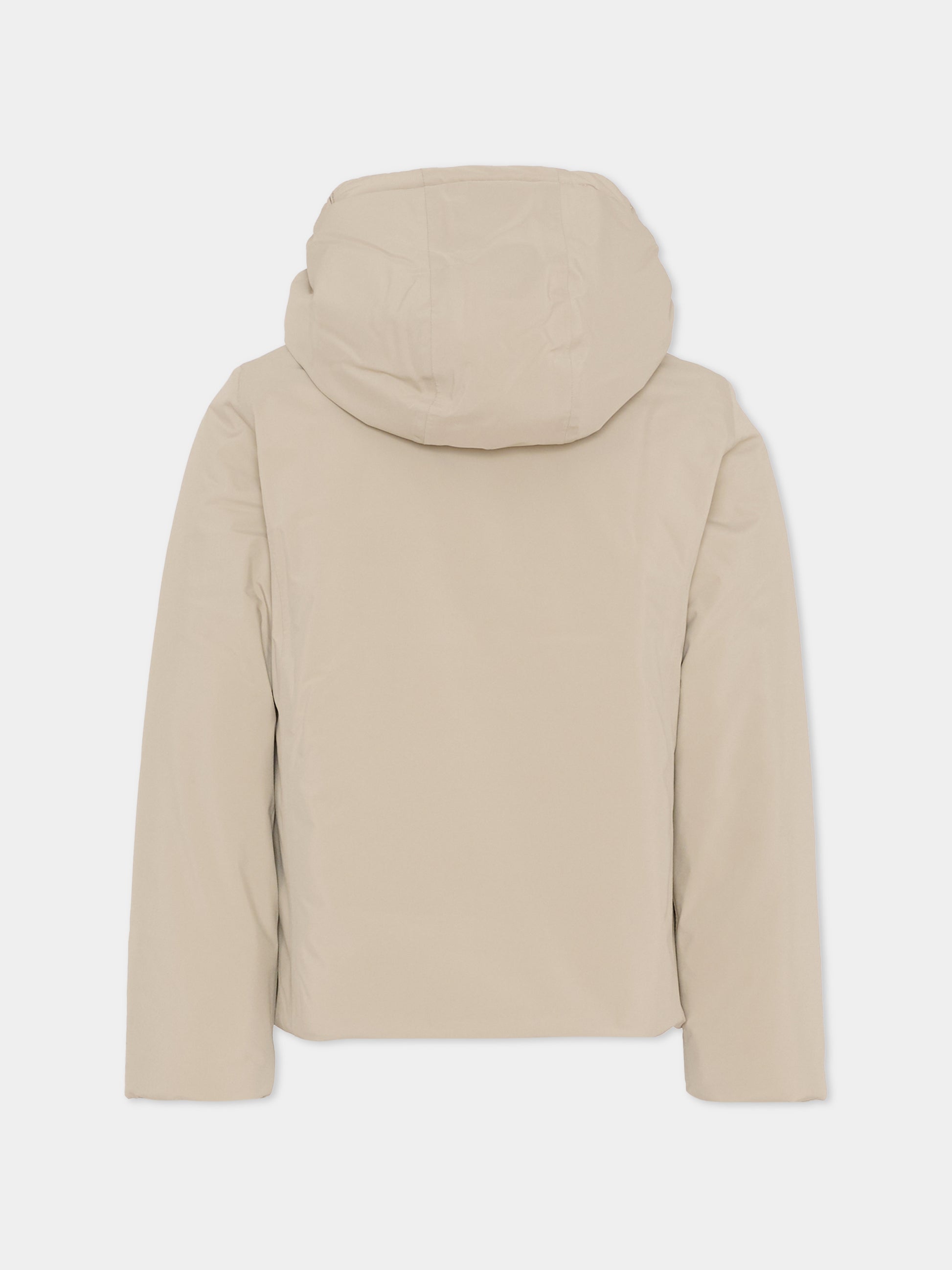 Piumino Lily Soft Touch Marmotta beige per bambina con logo,K-way,K4137WW B2X