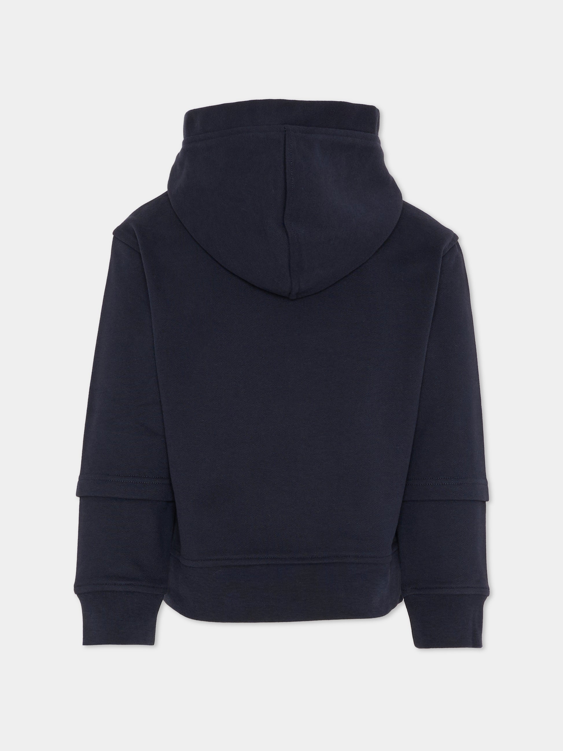 Felpa blu per bambino con logo rosso,K-way,K41325W K89