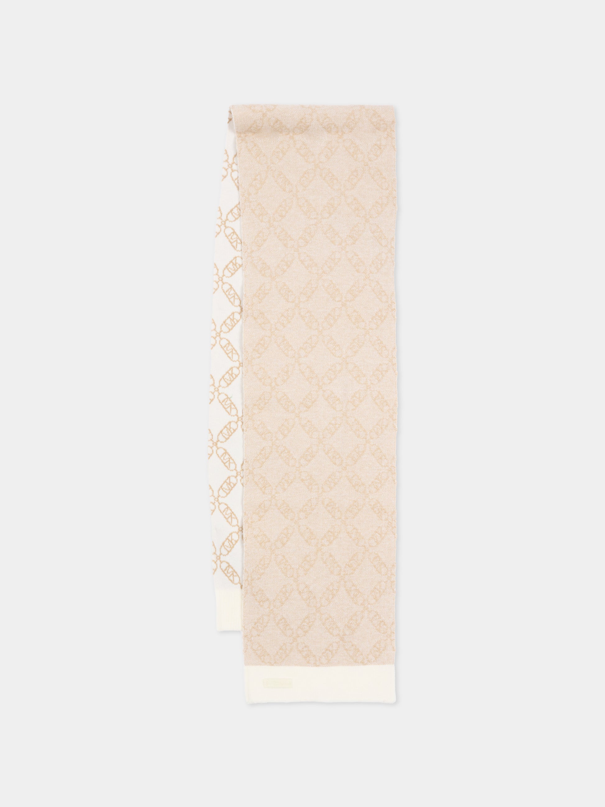 Sciarpa avorio per bambina con logo all over,Michael Kors,R30536 117