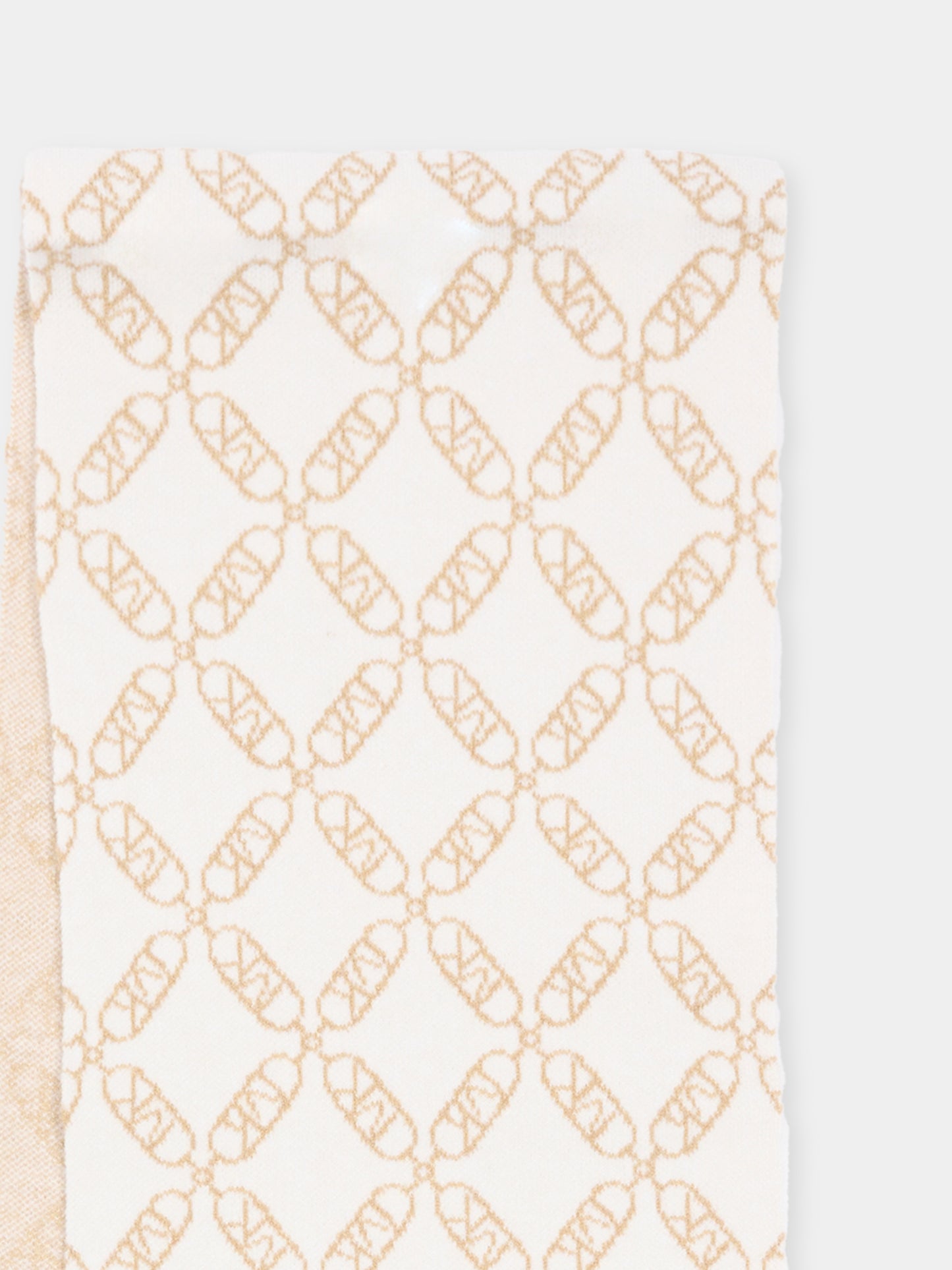 Sciarpa avorio per bambina con logo all over,Michael Kors,R30536 117