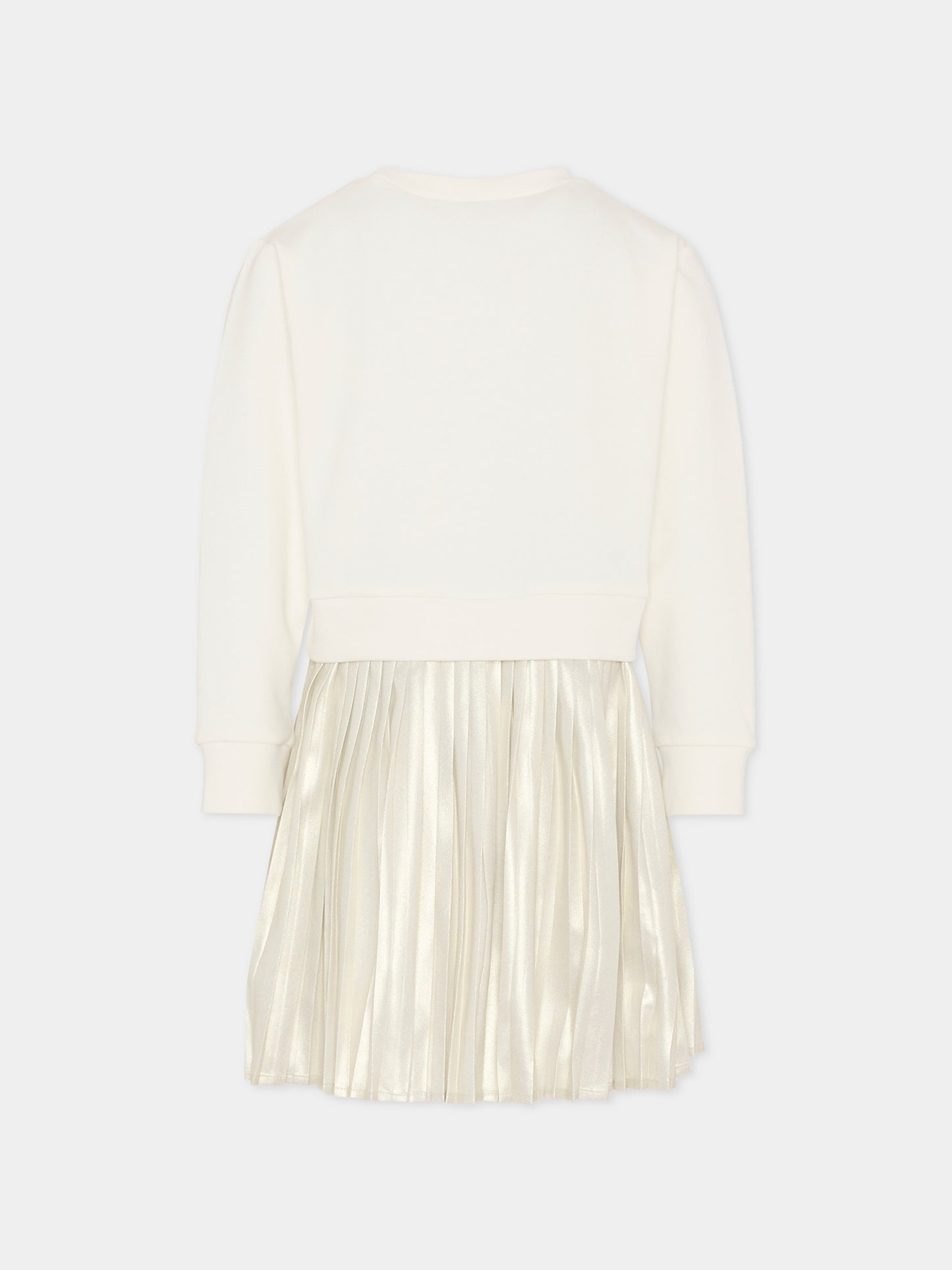 Vestito beige per bambina con logo,Michael Kors,R30482 N81