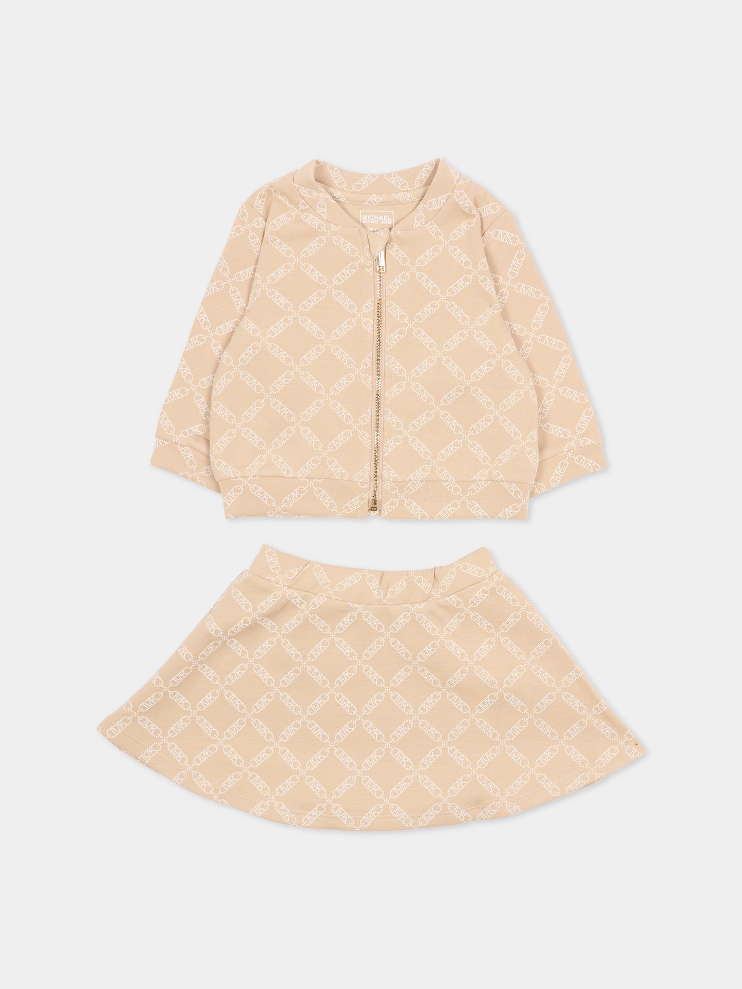 Completo beige per neonata con logo,Michael Kors,R30502 23B