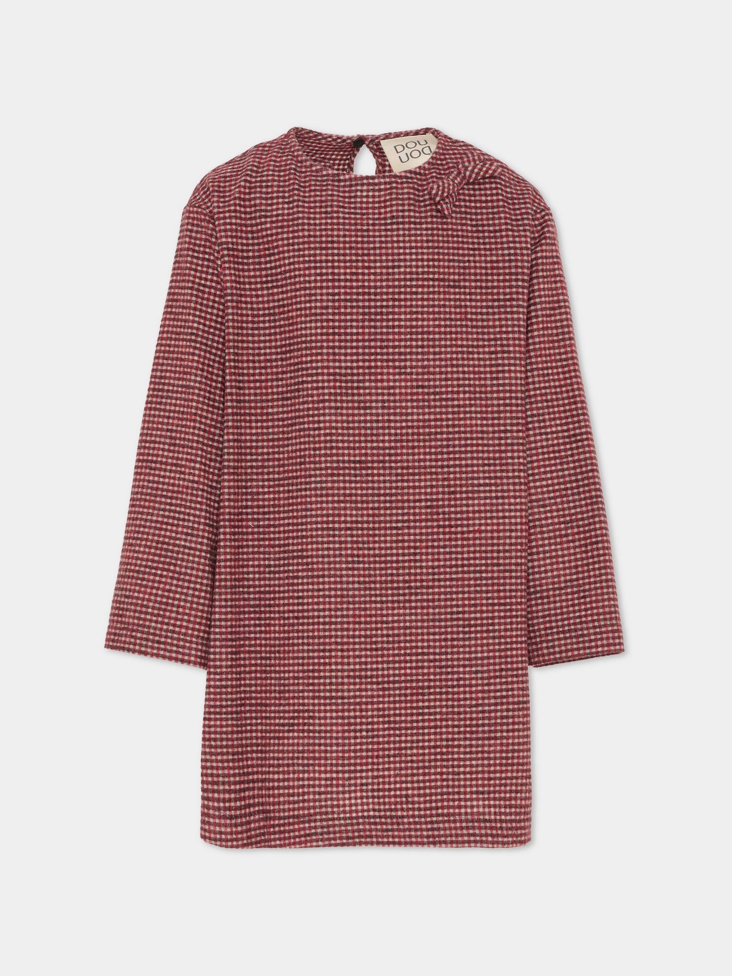 Vestito rosso per bambina con fiocco,Douuod Kids,DX1A70 I0297 101RO