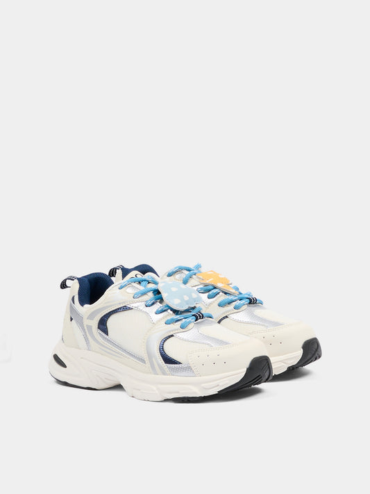 Sneakers avorio per bambini con charms,Douuod Kids X Coccolebimbi,28-GIBA483