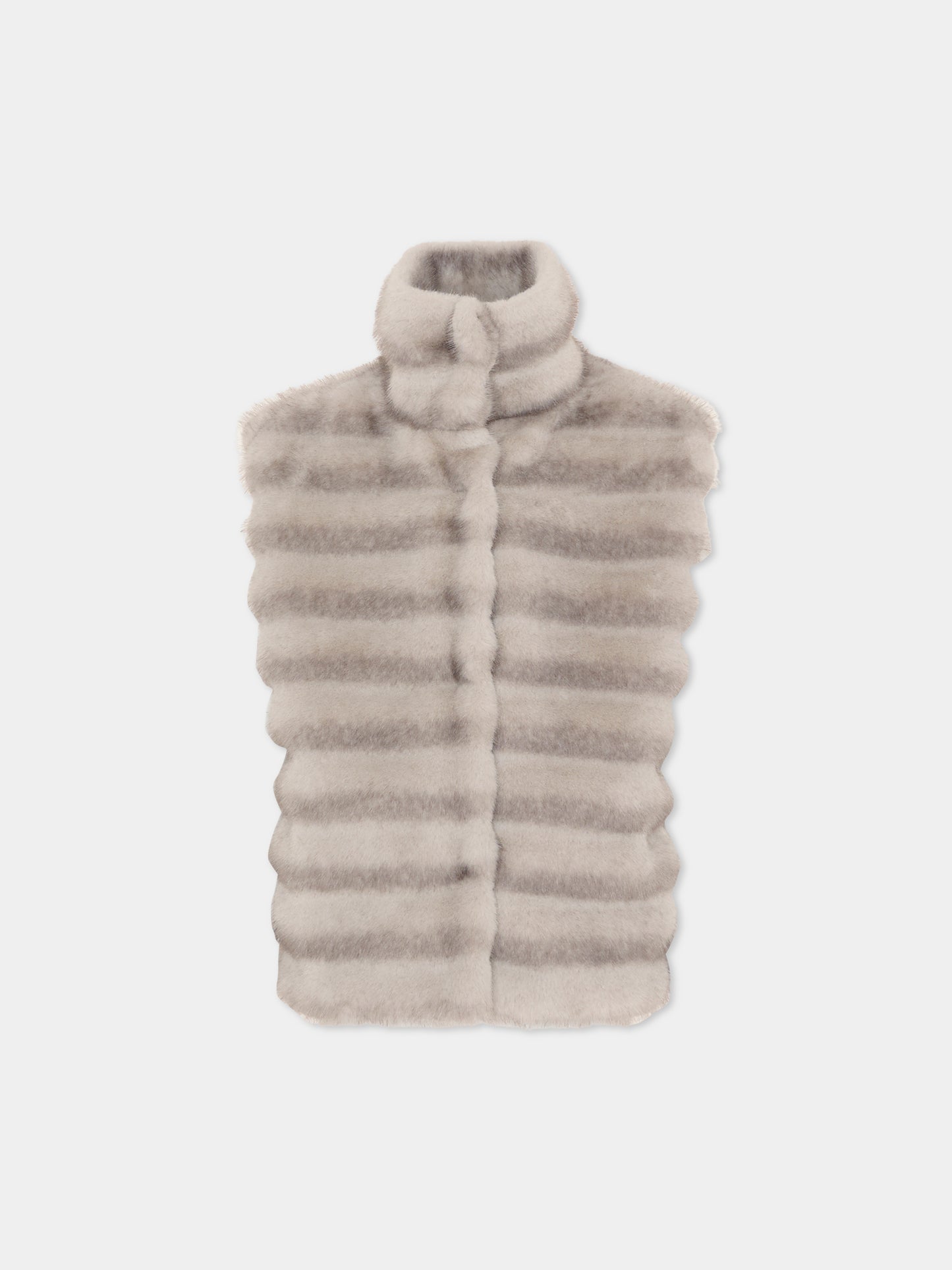 Gilet grigio per bambina,Monnalisa,17F108 6032 0032