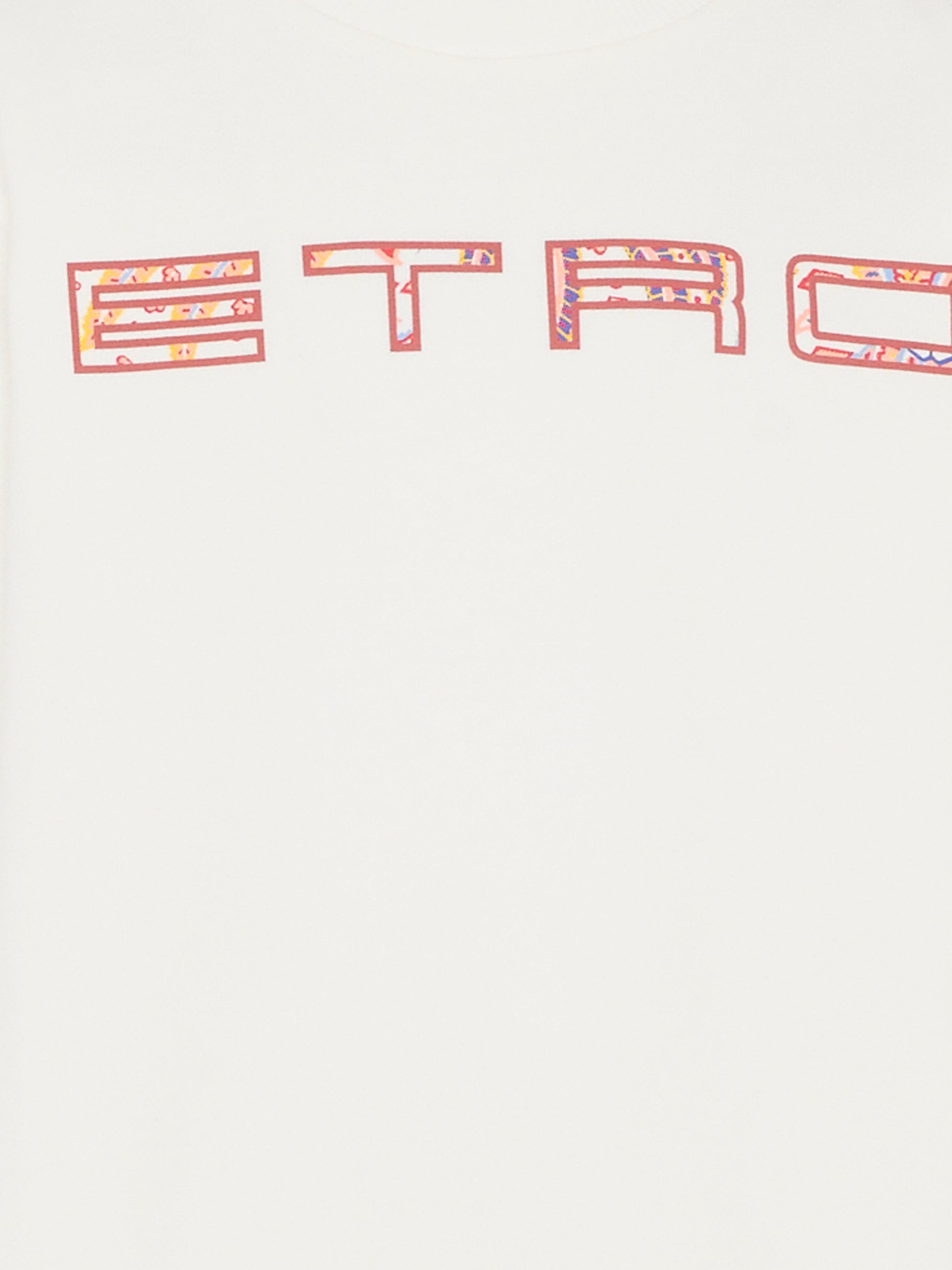 Felpa bianca con logo per bambina,Etro,GX4P70 Z3183 101AR