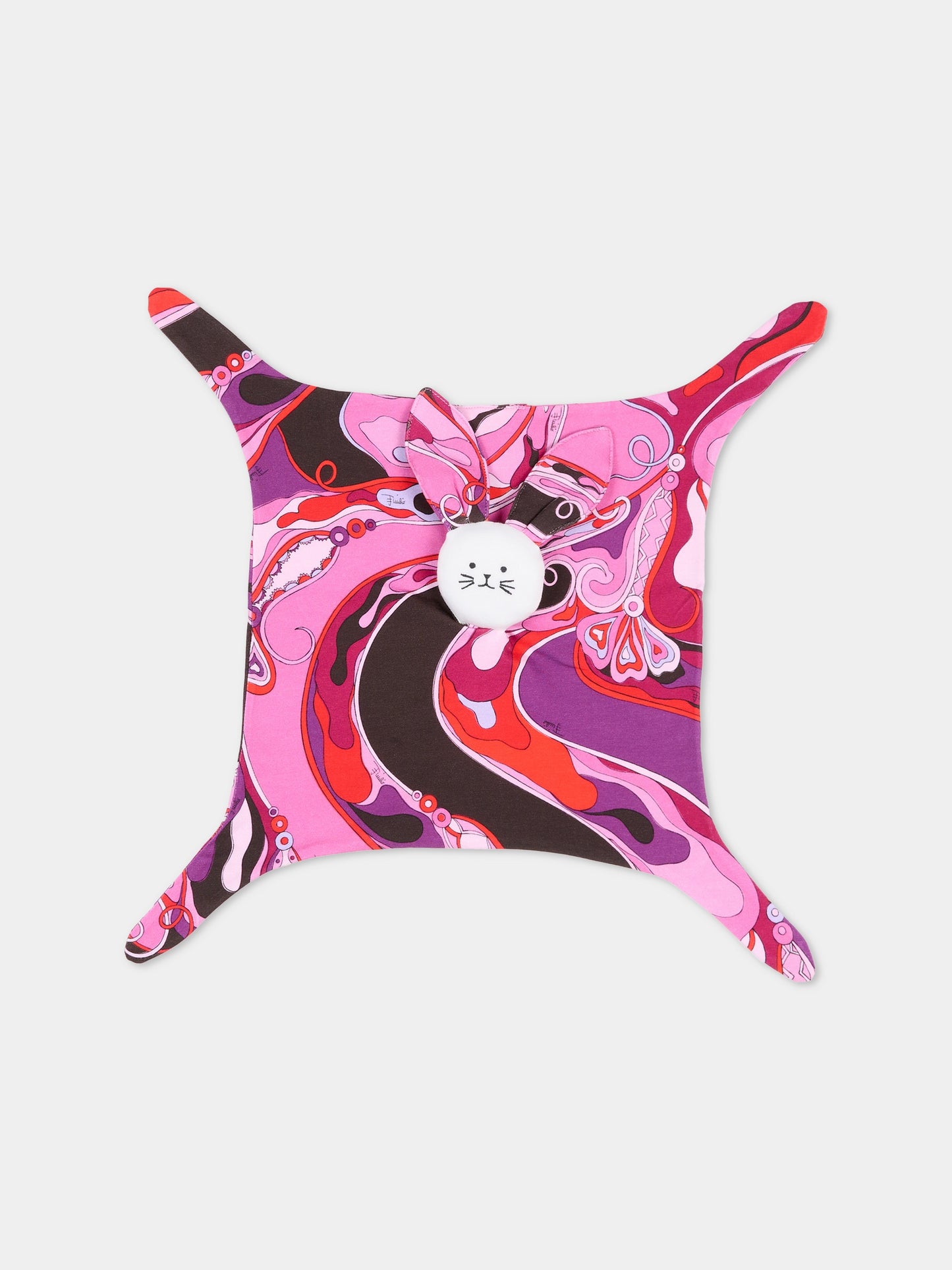 Fuchsia babysuit set with doudou for baby girl