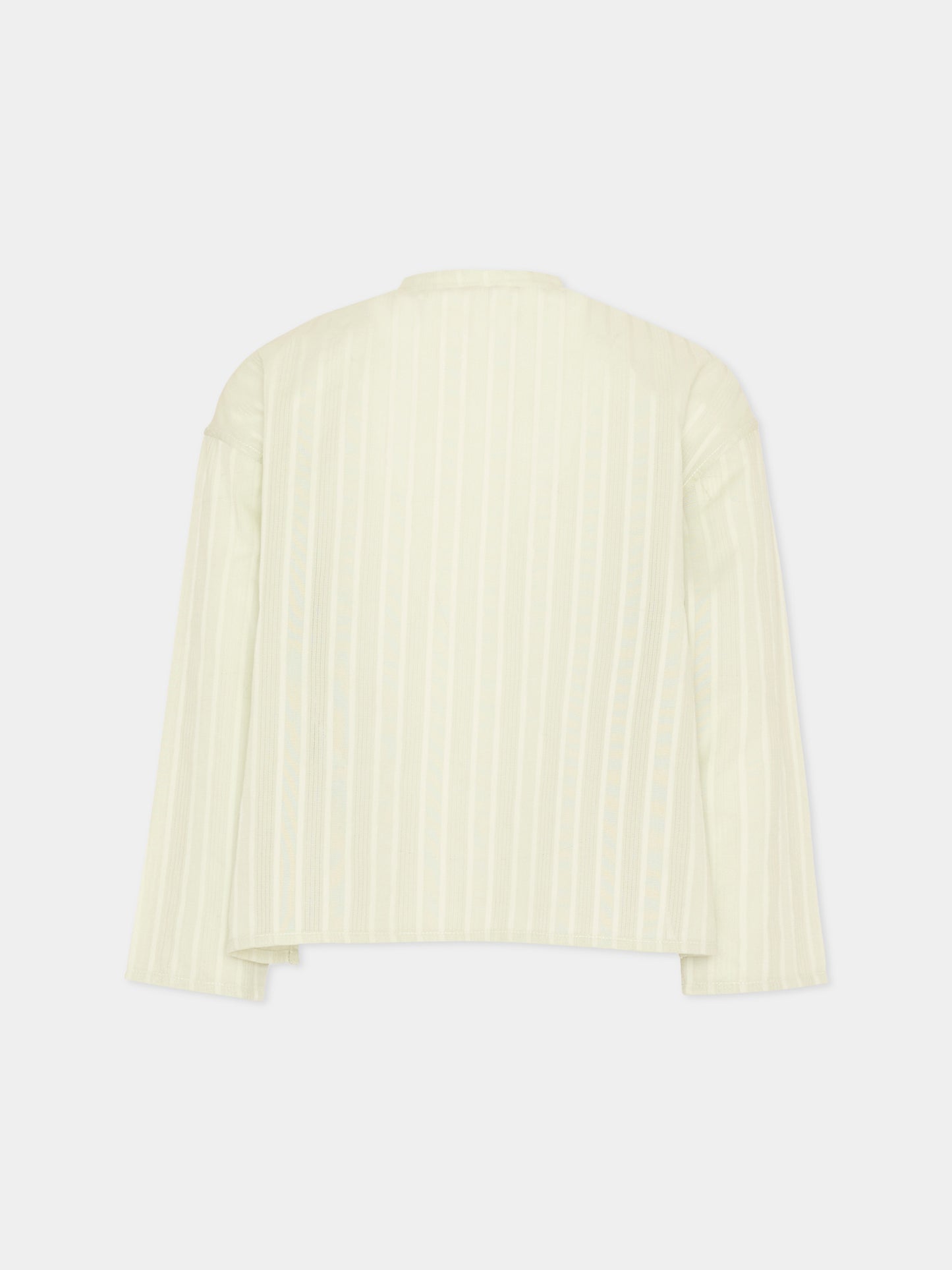 Camicia verde per bambino a righe,Vélocipède,VLC-AW25/26-SH003 AQUA