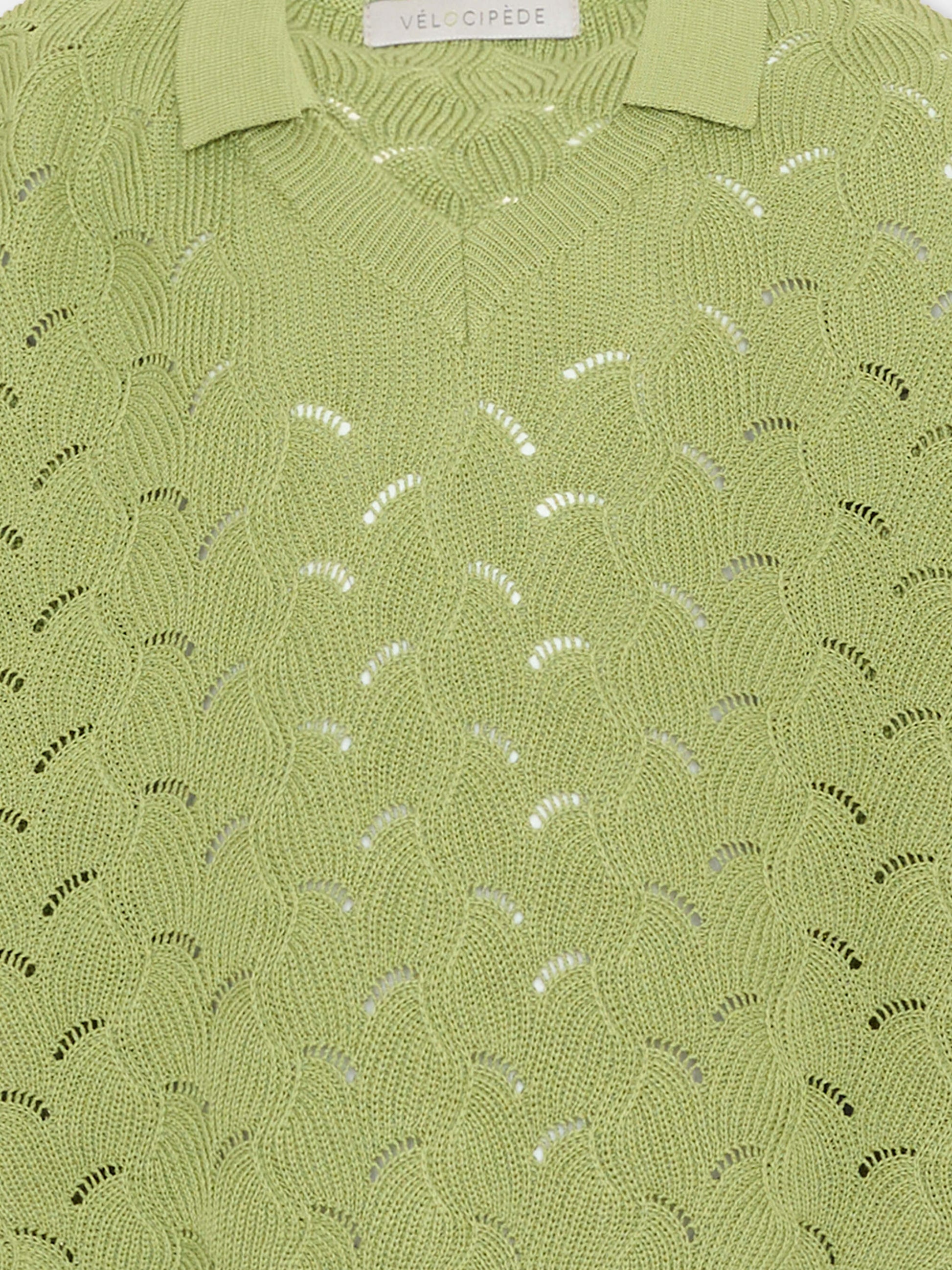 Maglione verde per bambini traforato,Vélocipède,SAMI SWEATER GREEN