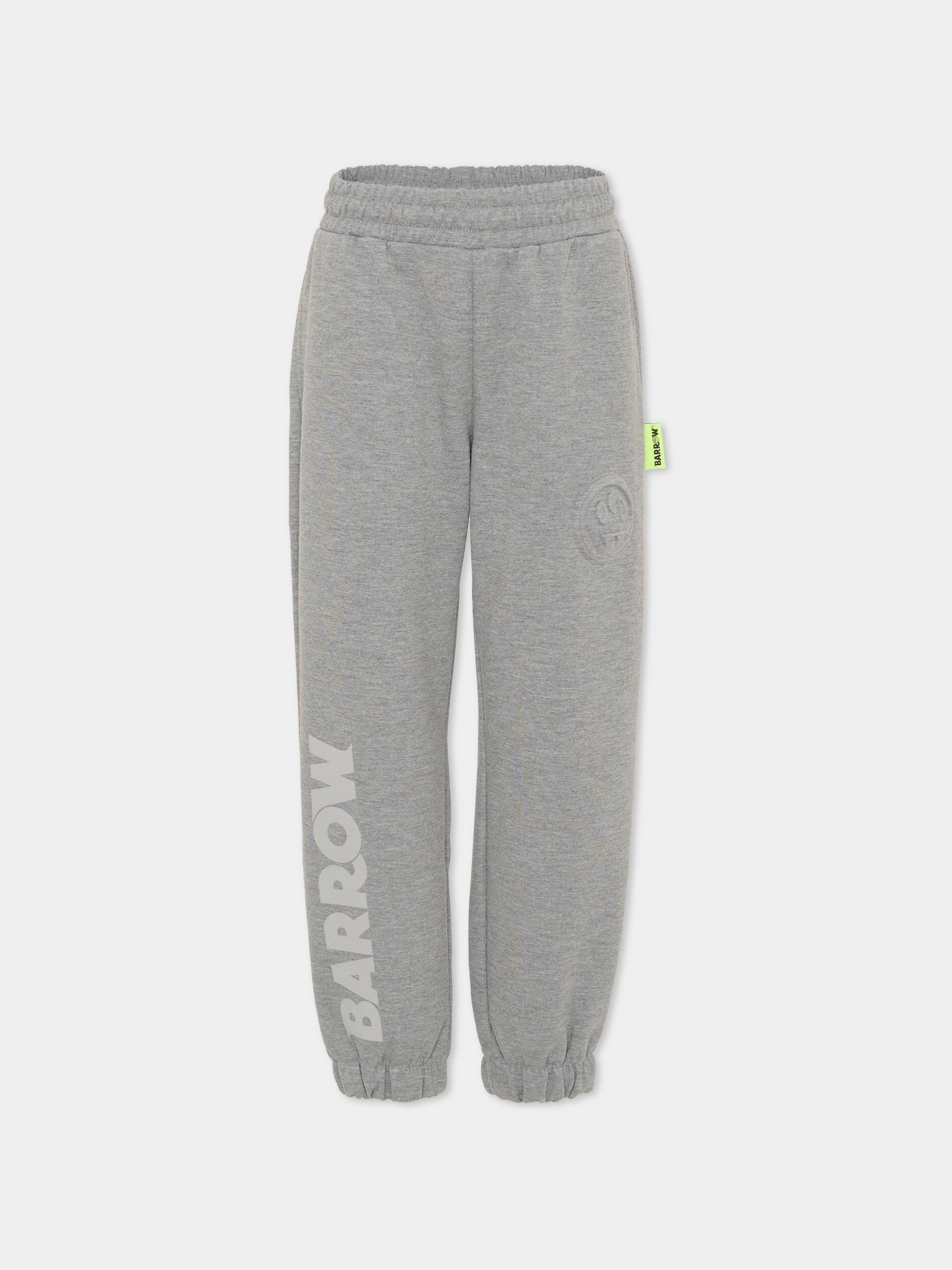 Pantaloni grigi per bambino con smile e logo,Barrow,F5BKJUFP042 251