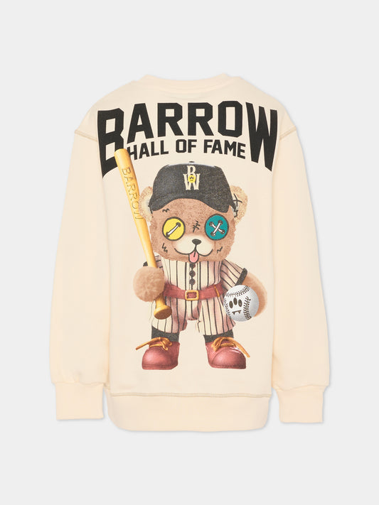 Felpa avorio per bambini con stampa Bear,Barrow,F5BKJUSW082 013