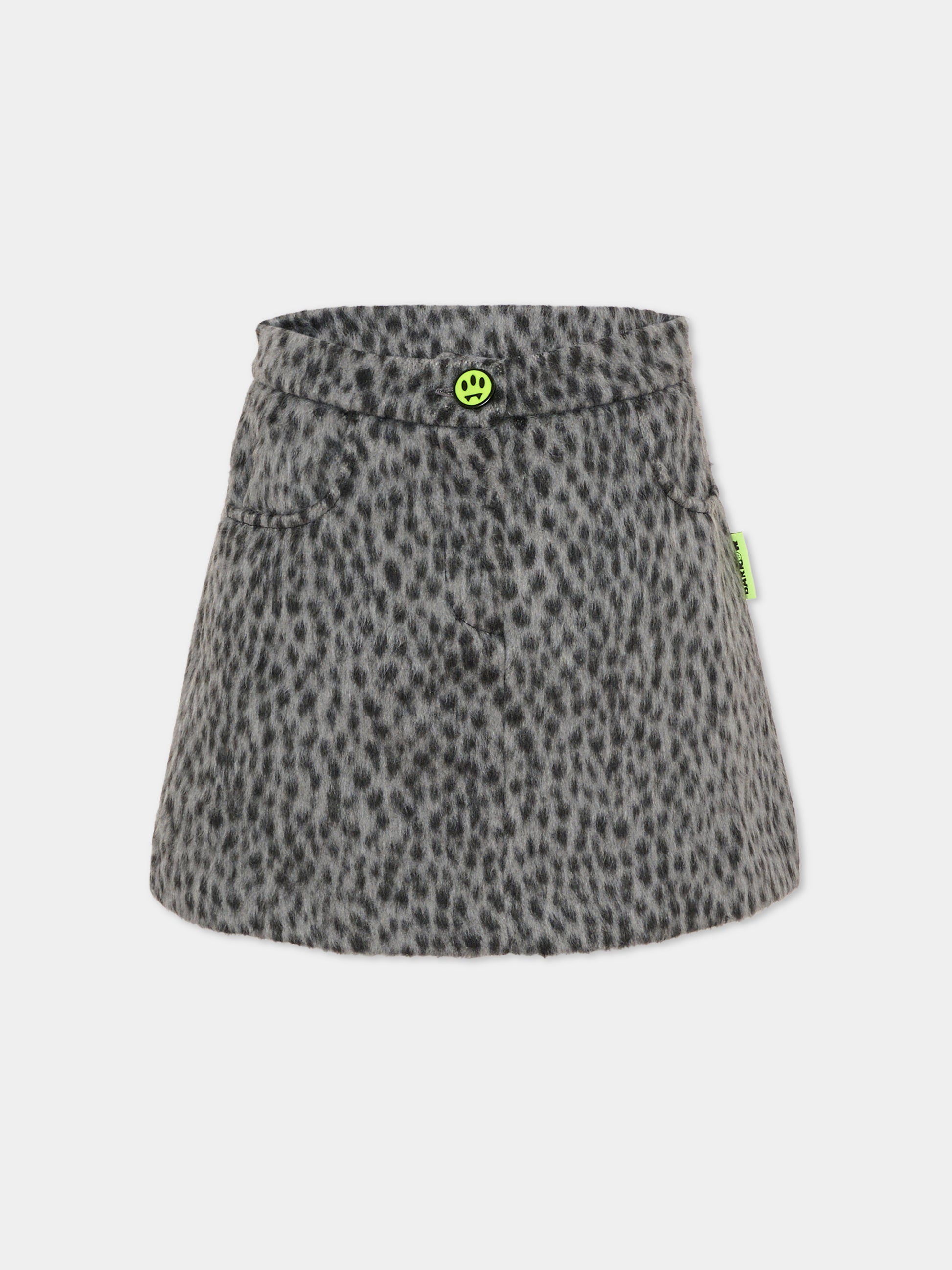 Gonna multicolor per bambina con stampa animalier,Barrow,F5BKJGSK168 570/06