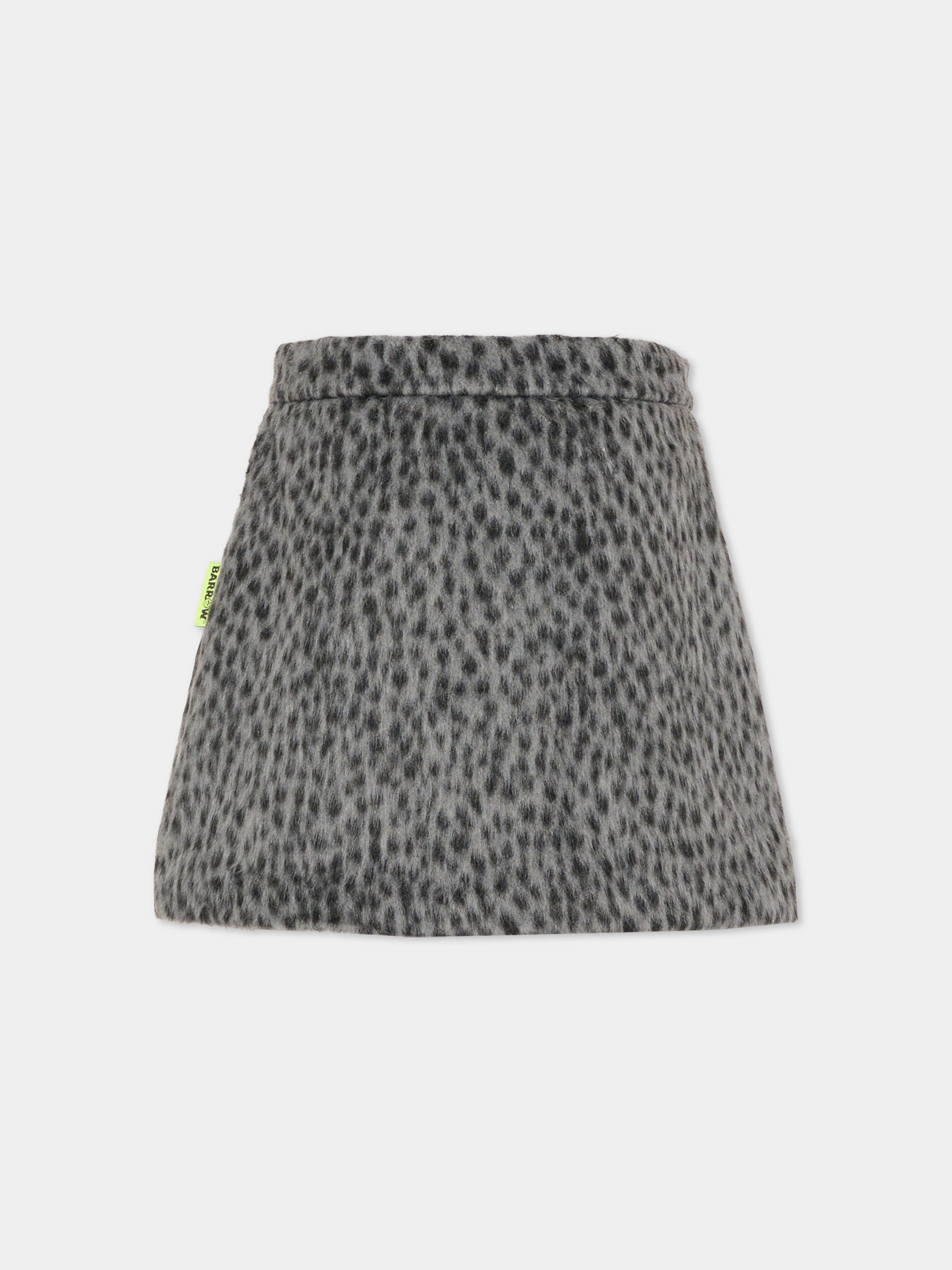 Gonna multicolor per bambina con stampa animalier,Barrow,F5BKJGSK168 570/06