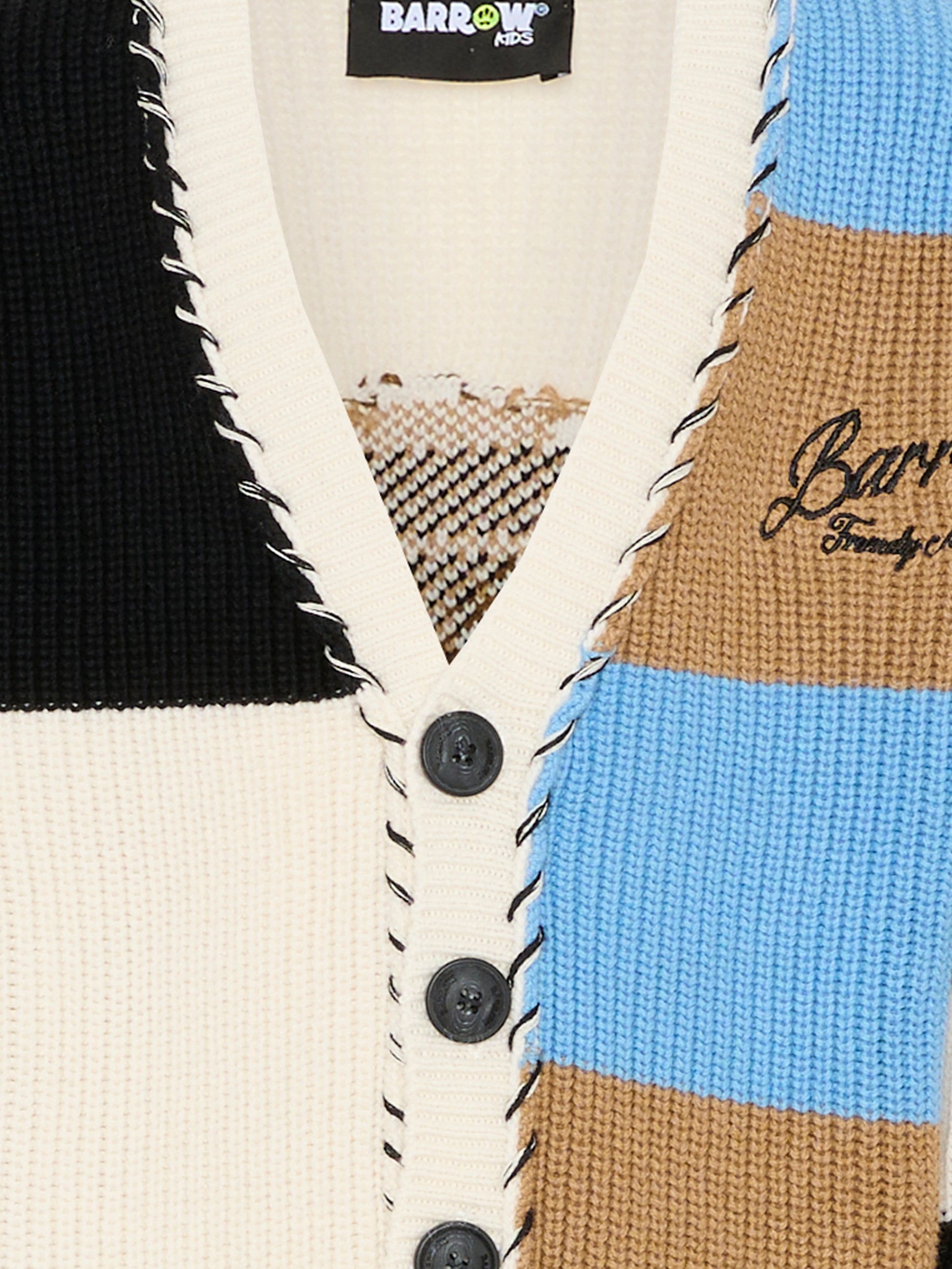 Cardigan multicolor per bambino con smile e Bear,Barrow,F5BKJUCA110 GW034