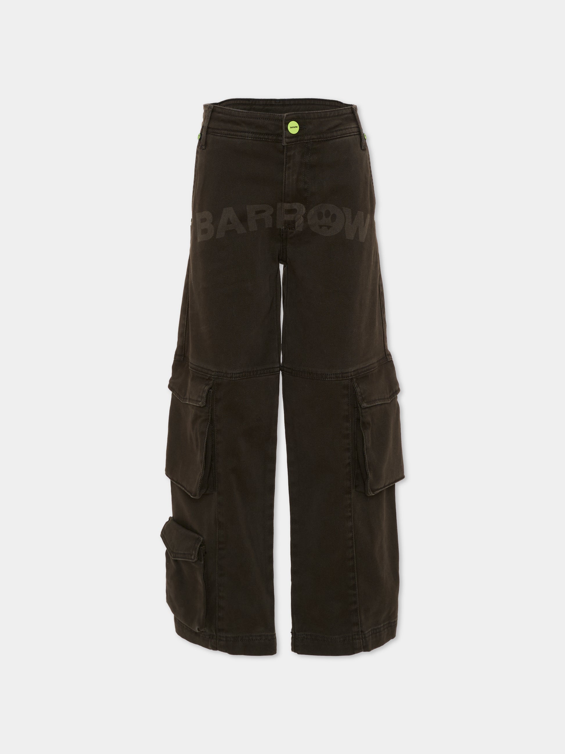 Pantaloni marroni per bambino con logo,Barrow,F5BKJUPA061 308