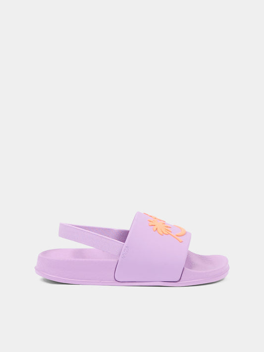 Ciabatte Zhappy viola per bambina con smile e palme,Molo,7S26U201 5640