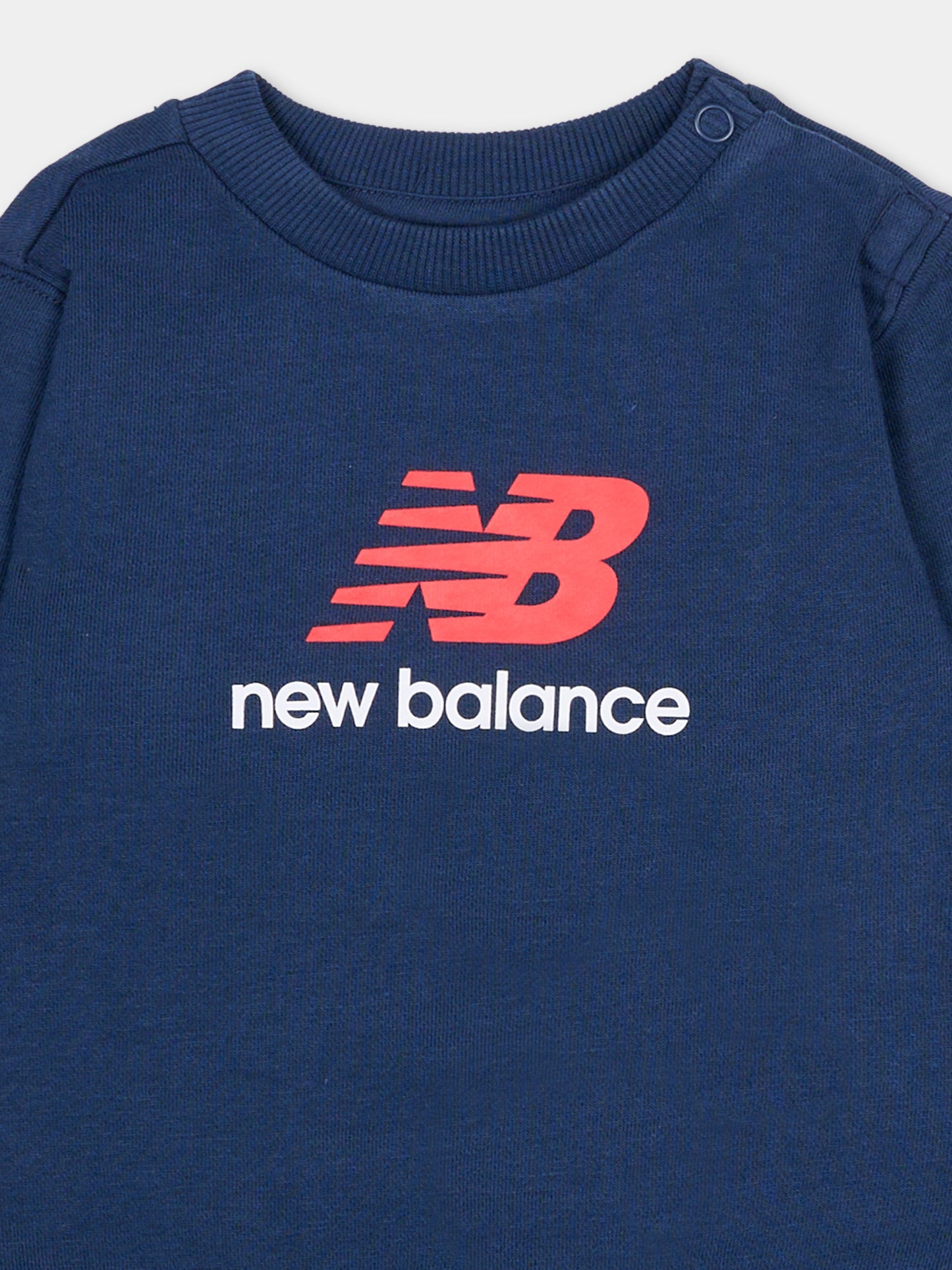 Felpa blu per neonato con logo,New Balance,LAKB0298I NNY