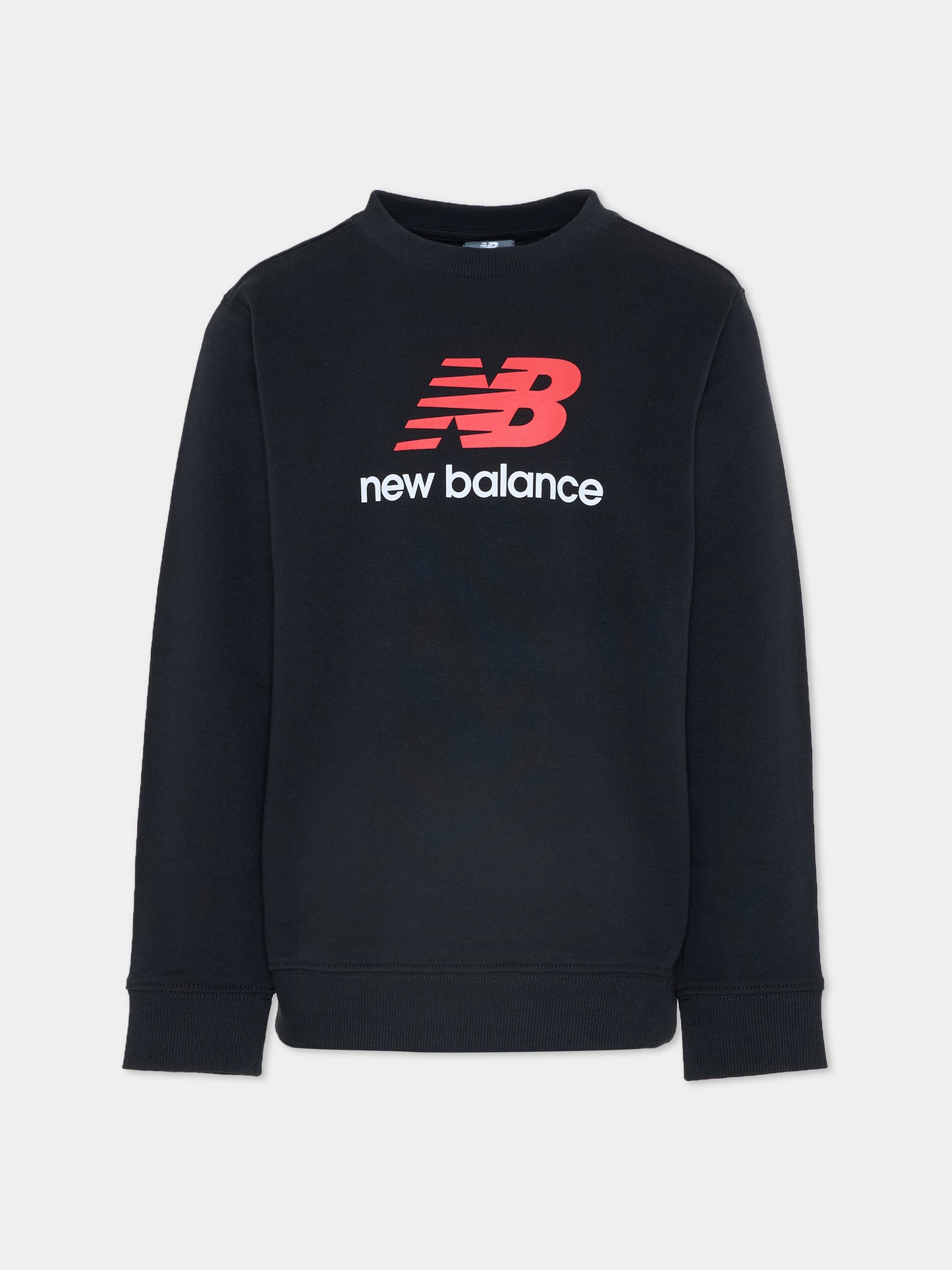 Felpa nera per bambini con logo,New Balance,LAKB0269 BK