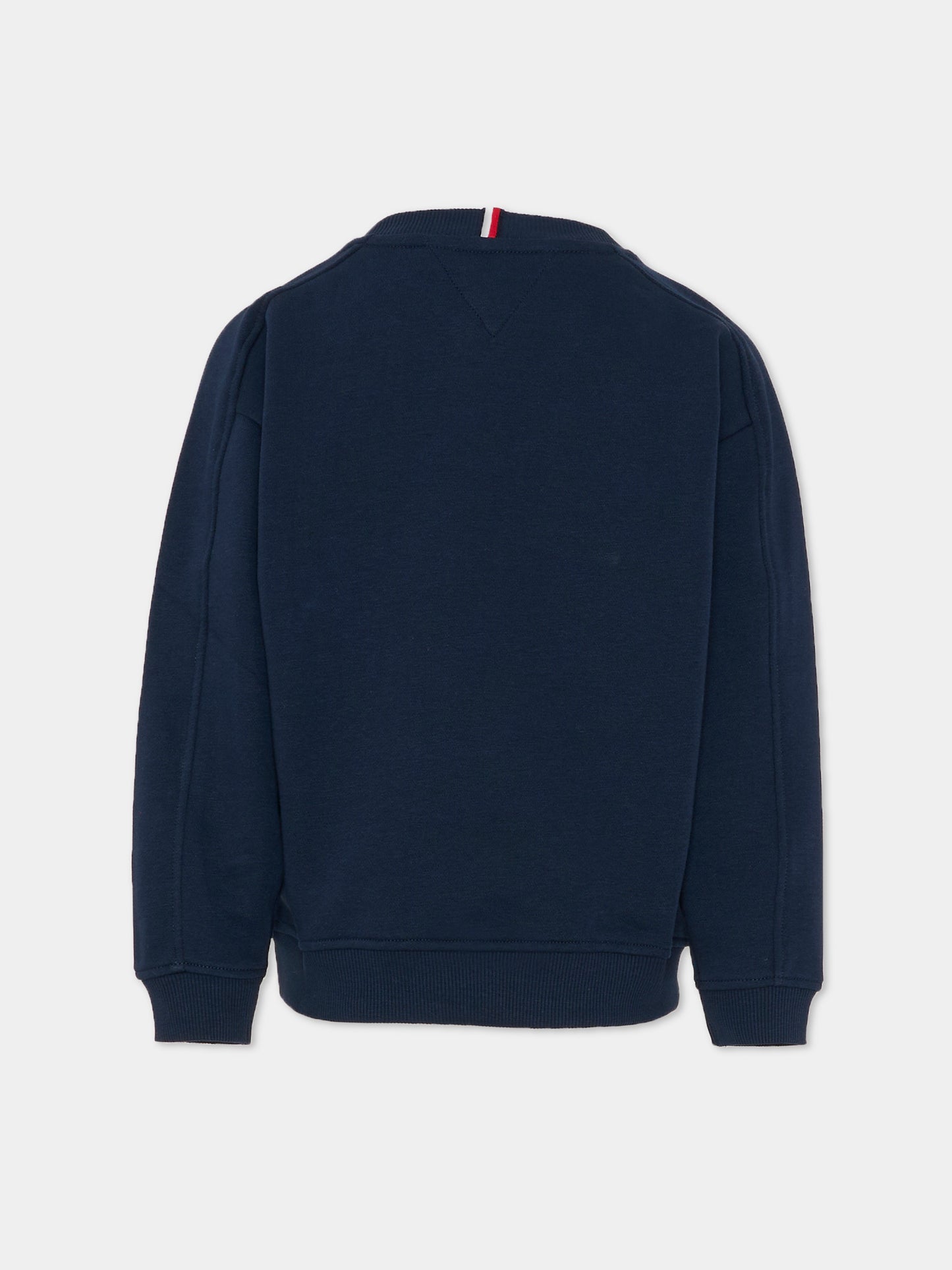 Felpa blu per bambino con logo,Tommy Hilfiger Junior,KB0KB09899 C1G