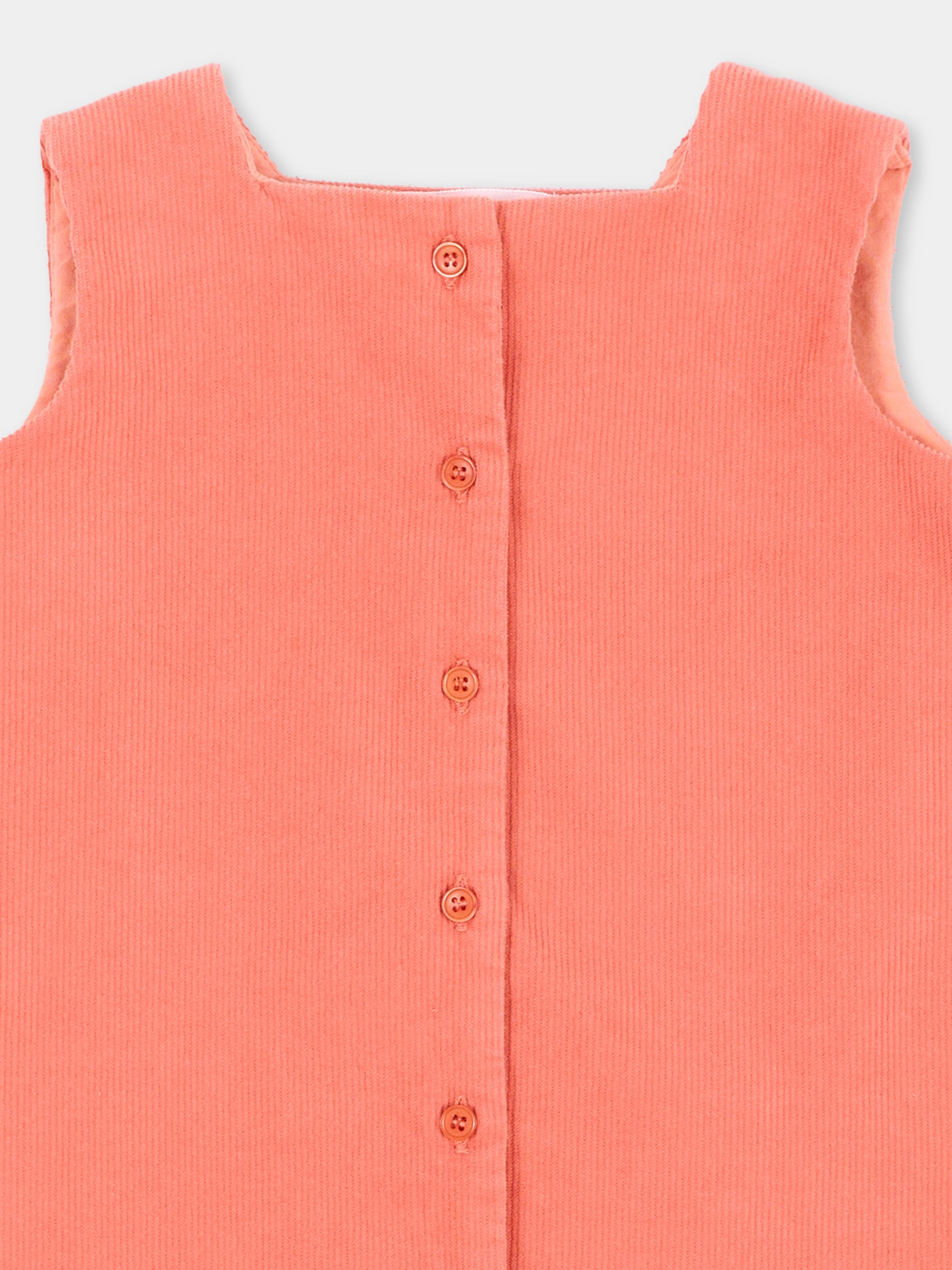 Vestito a manica corta arancione per neonata,Bonpoint,W06XDRW00001 035C