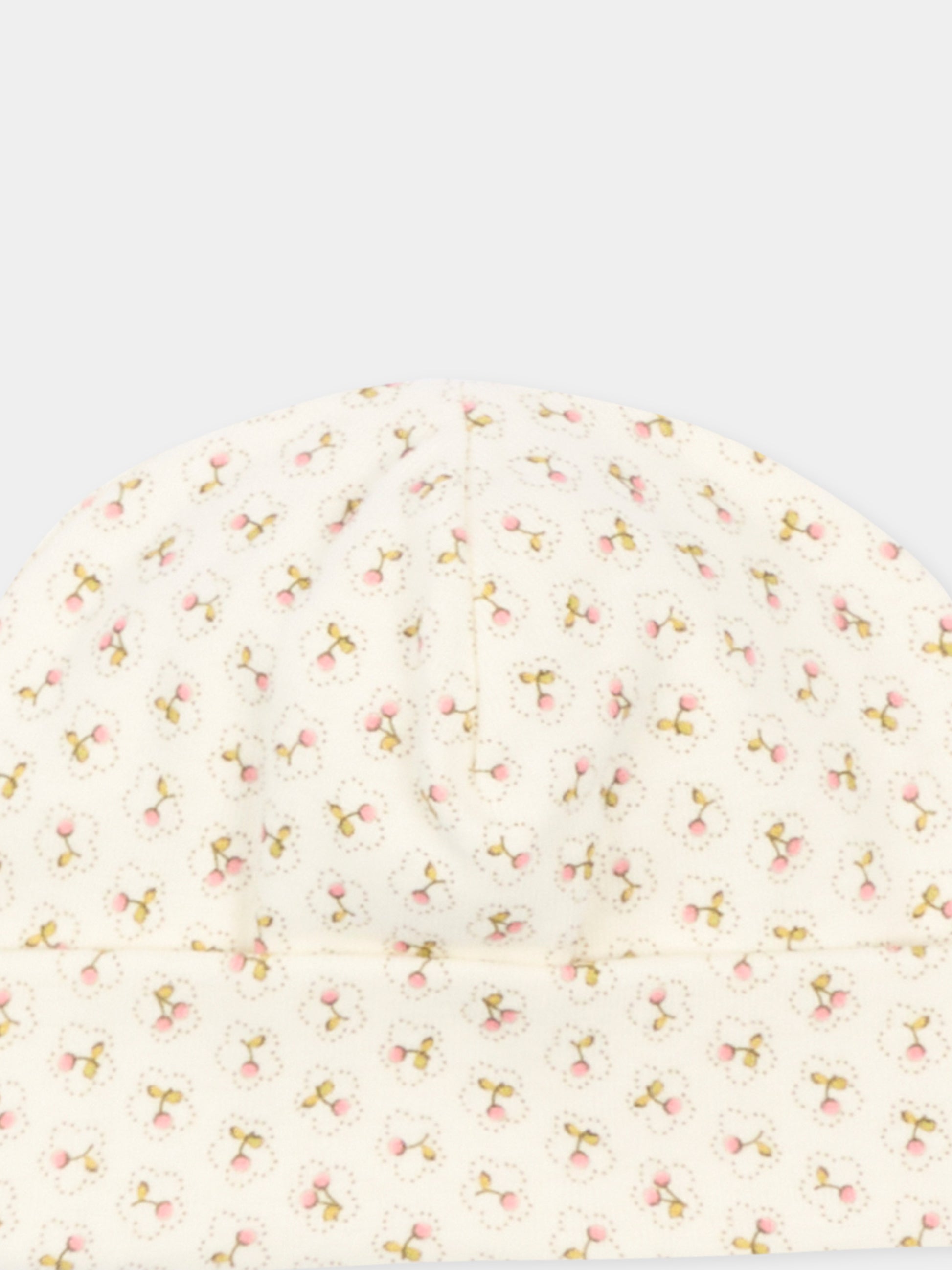 Cappellino avorio per neonata floreale,Bonpoint,W06NACK00002 624